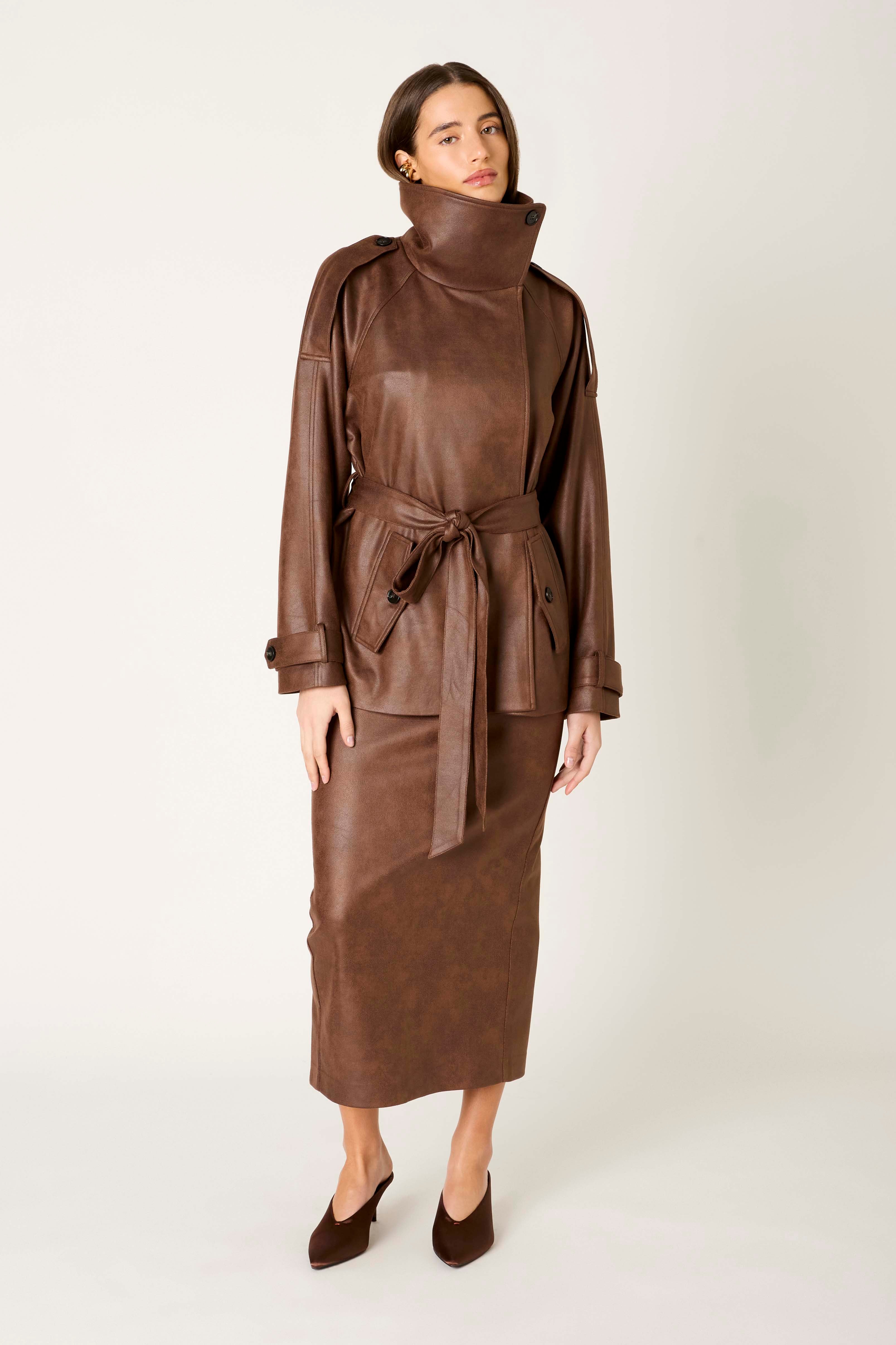 William Jacket in brown front view