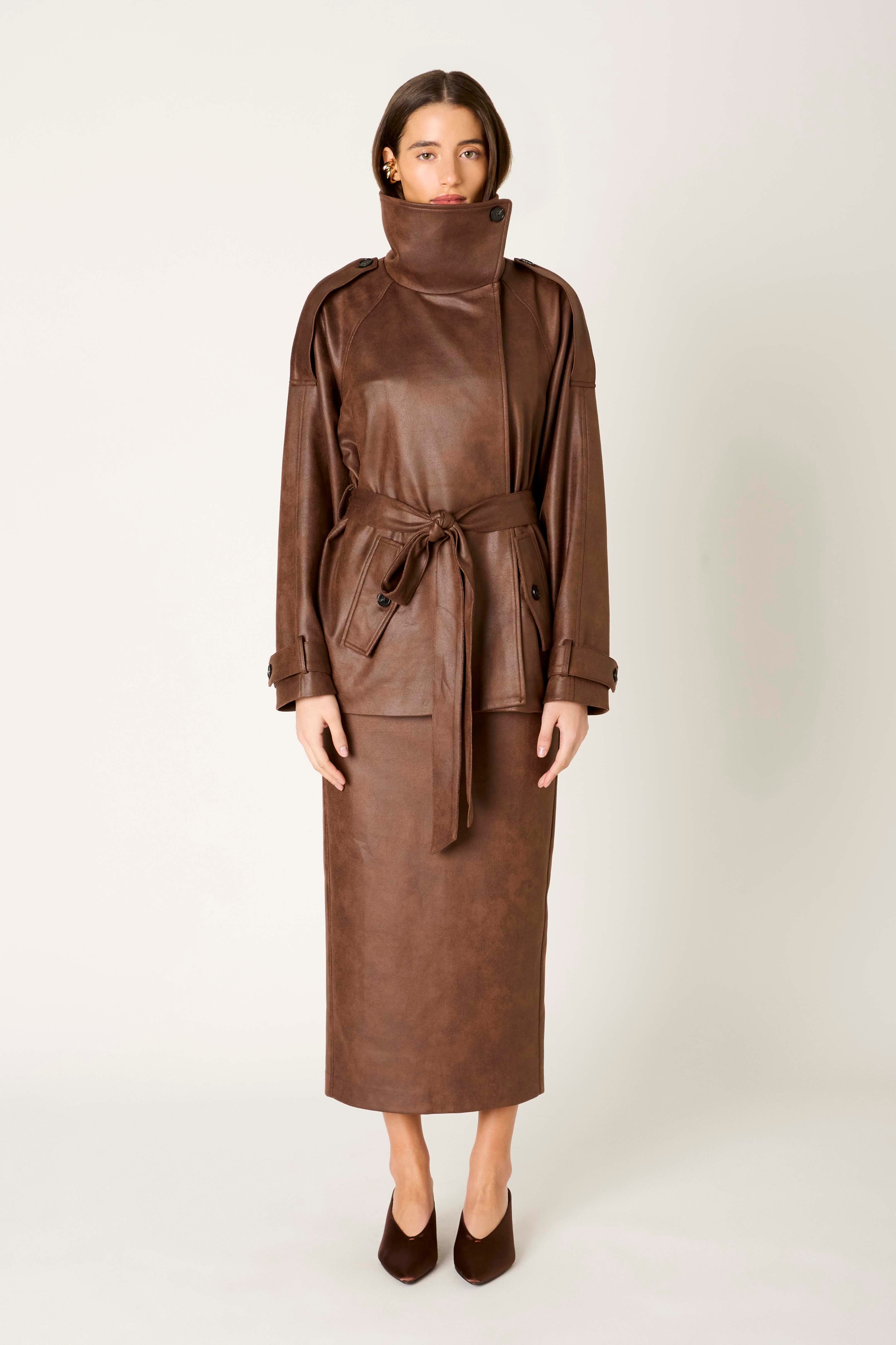 William Jacket in brown front view