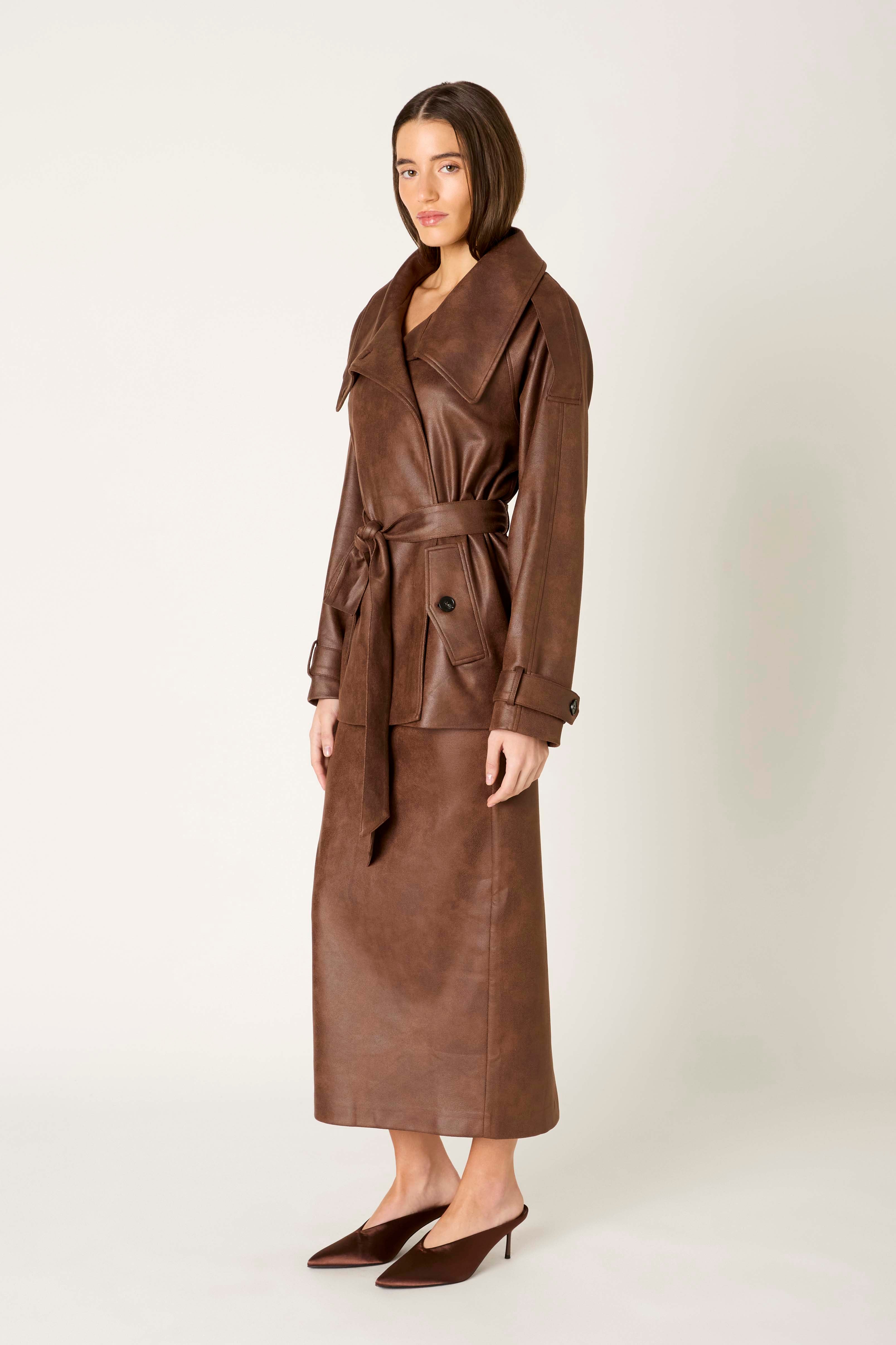 William Jacket in brown side view