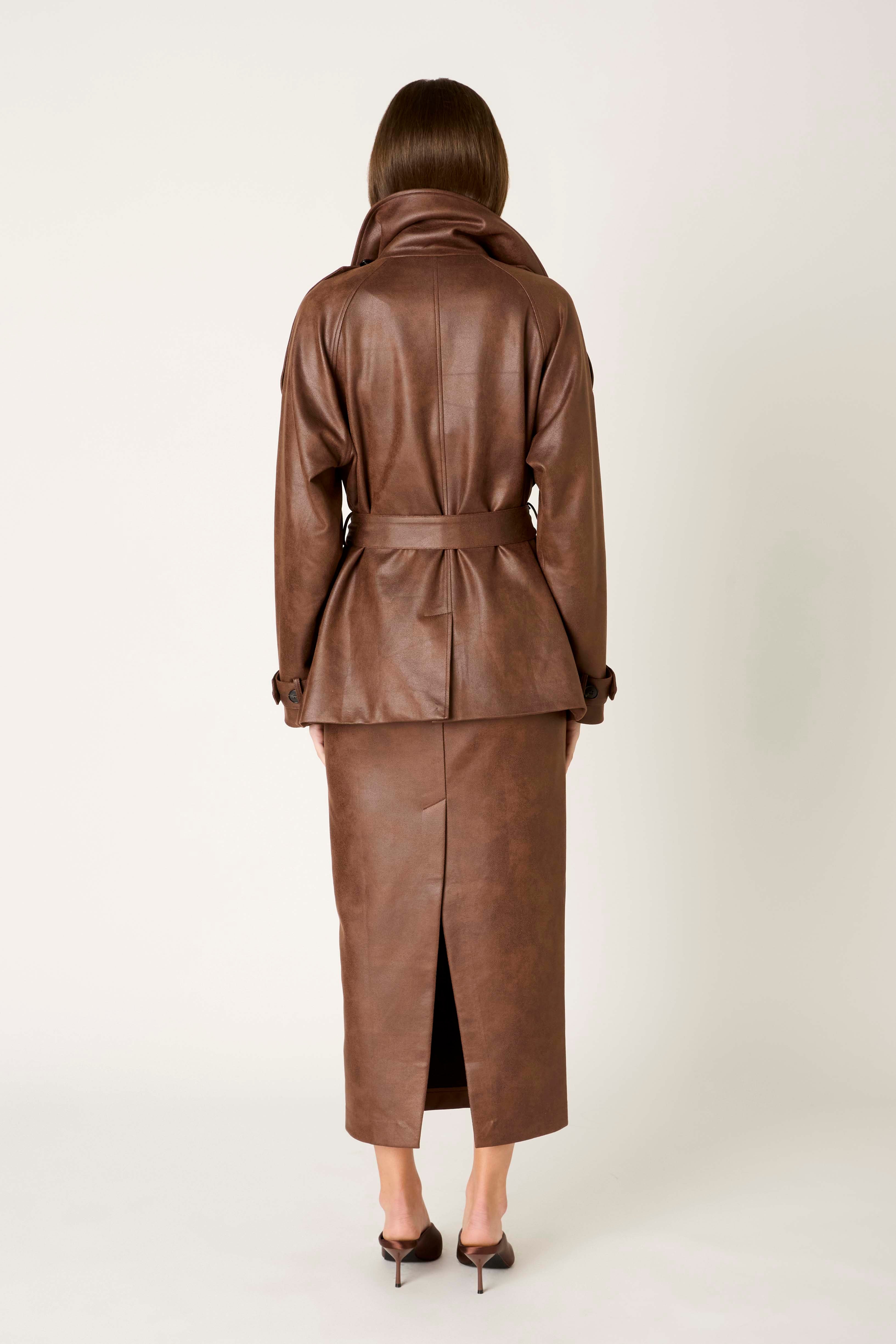 William Jacket in brown back view