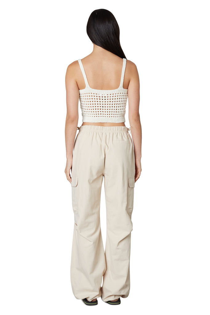 Ludlow Parachute Pant in Natural Back View