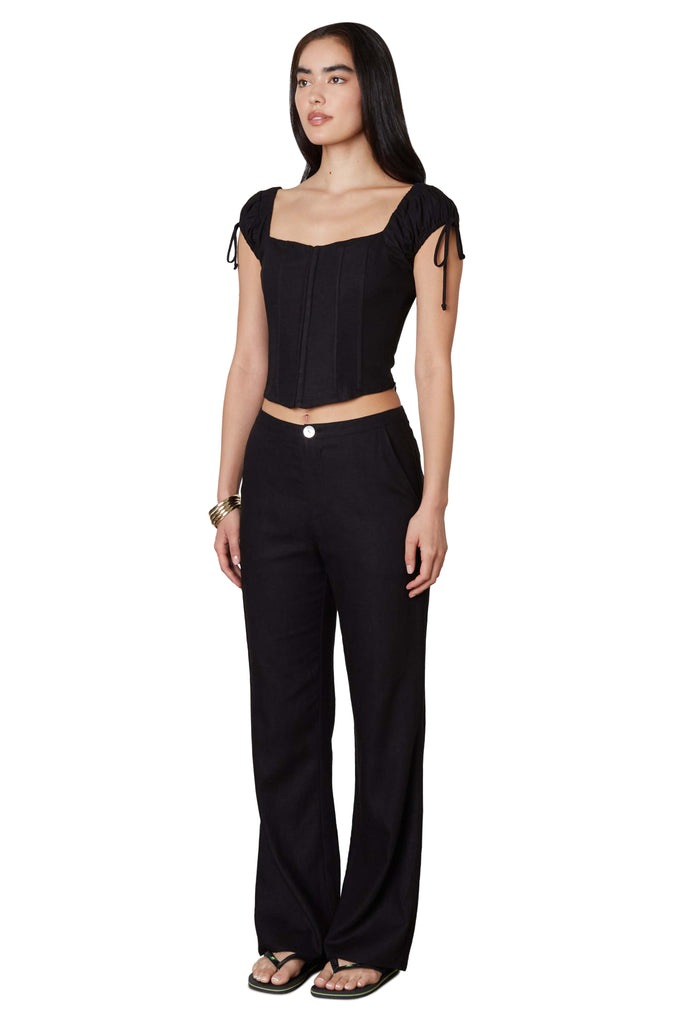 Panama Trouser in Black Side View