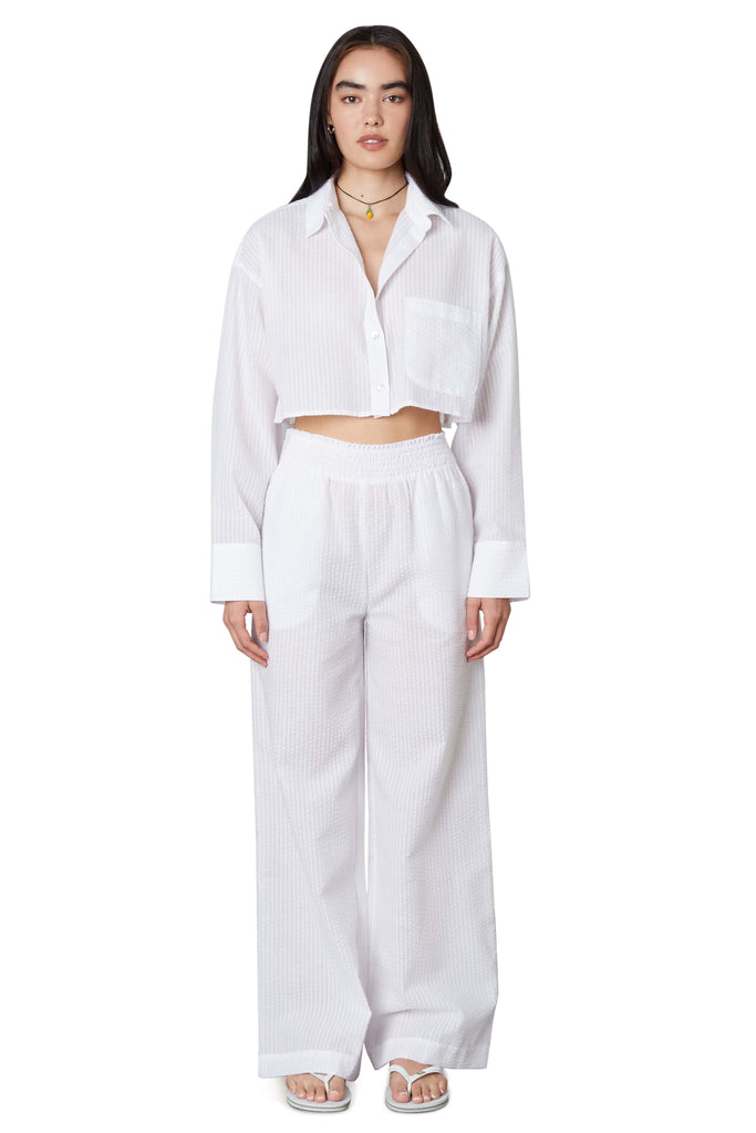 Mallorca Pant in White Front View