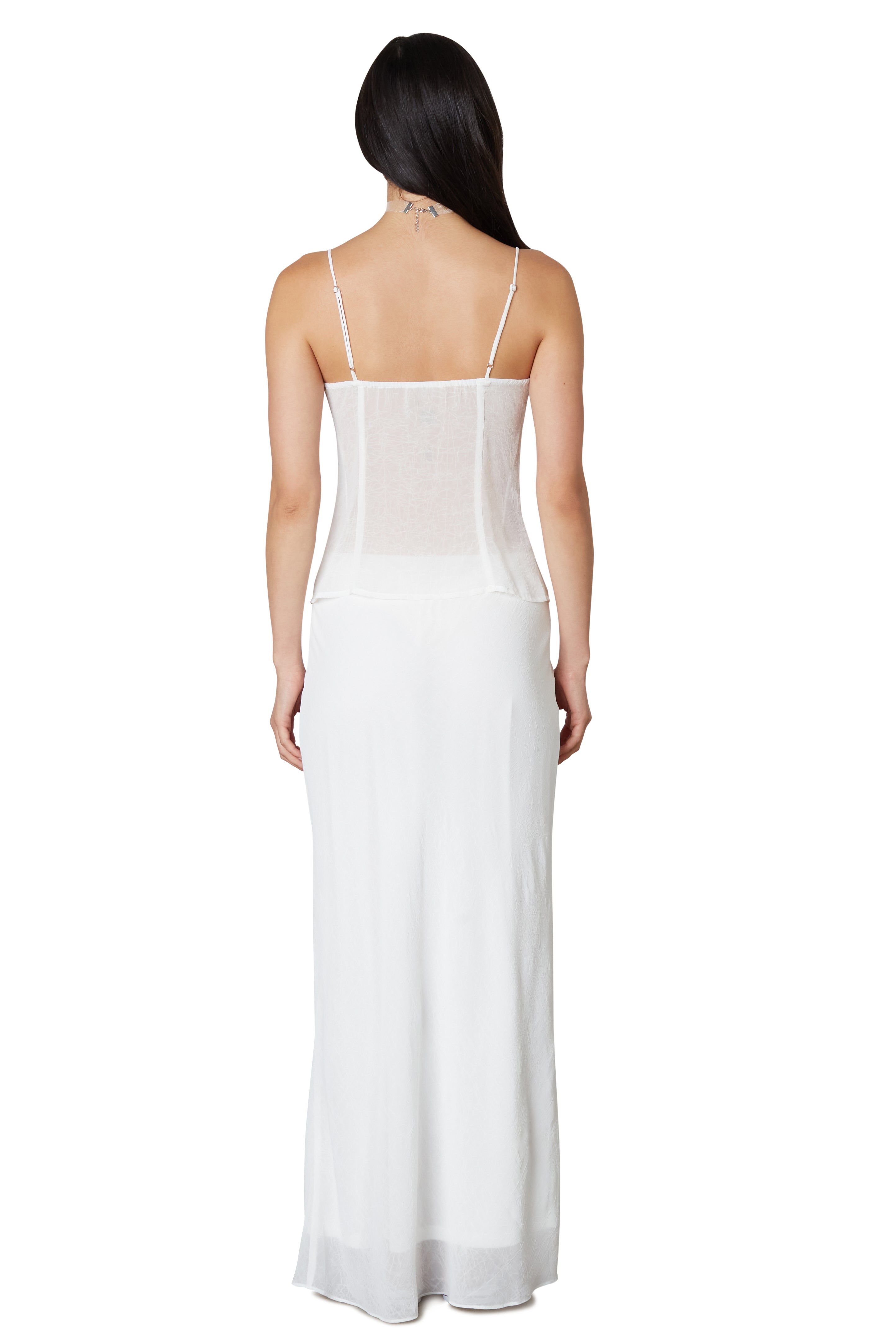 Ravello Skirt in White Back View 