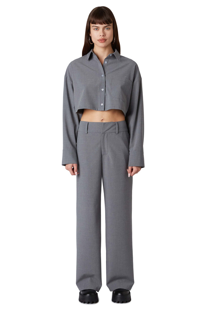 Darya Pant in Charcoal front view