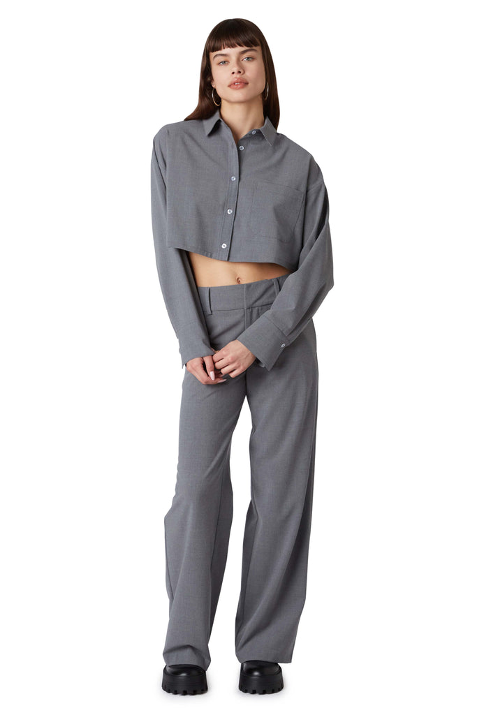Darya Pant in Charcoal front view 2