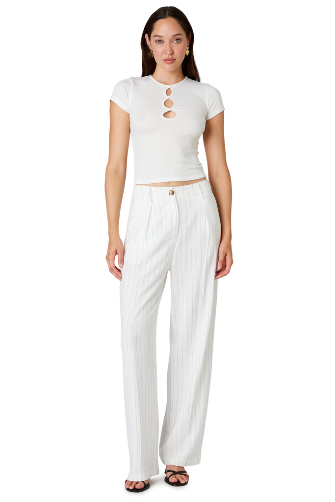 Luca Trouser in white front view