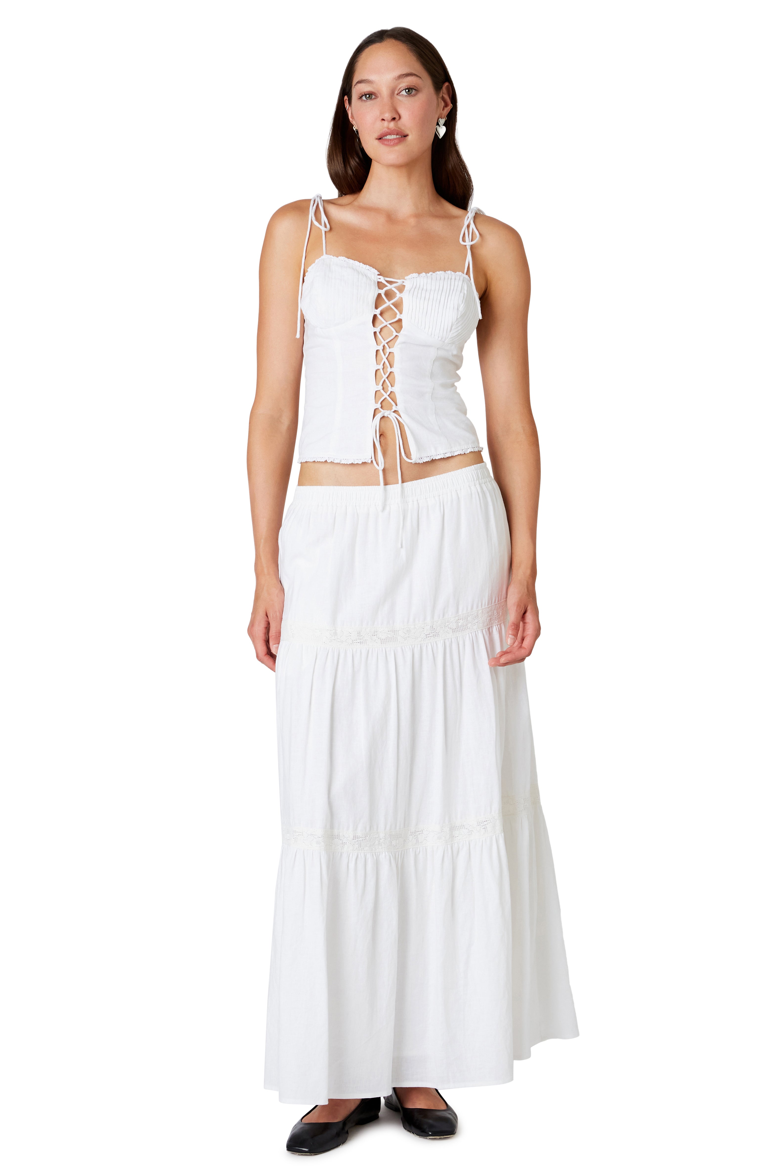 Dove Skirt in White front view