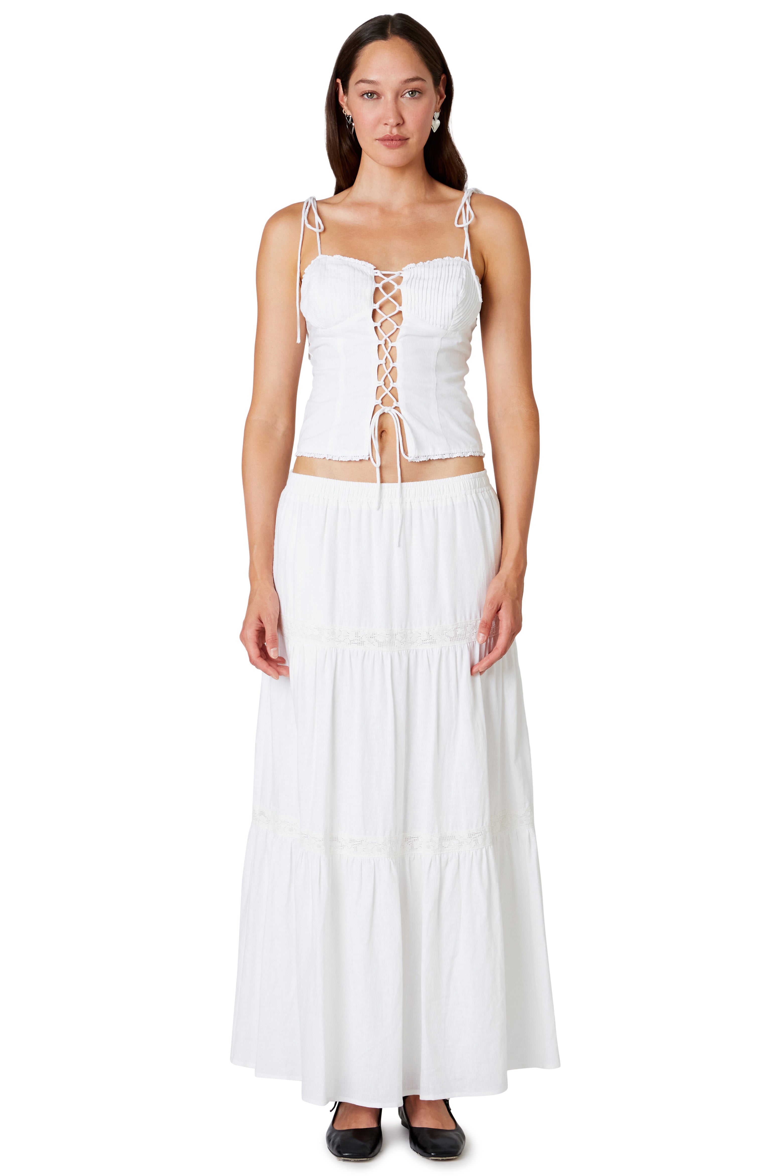 Dove Skirt in White front view