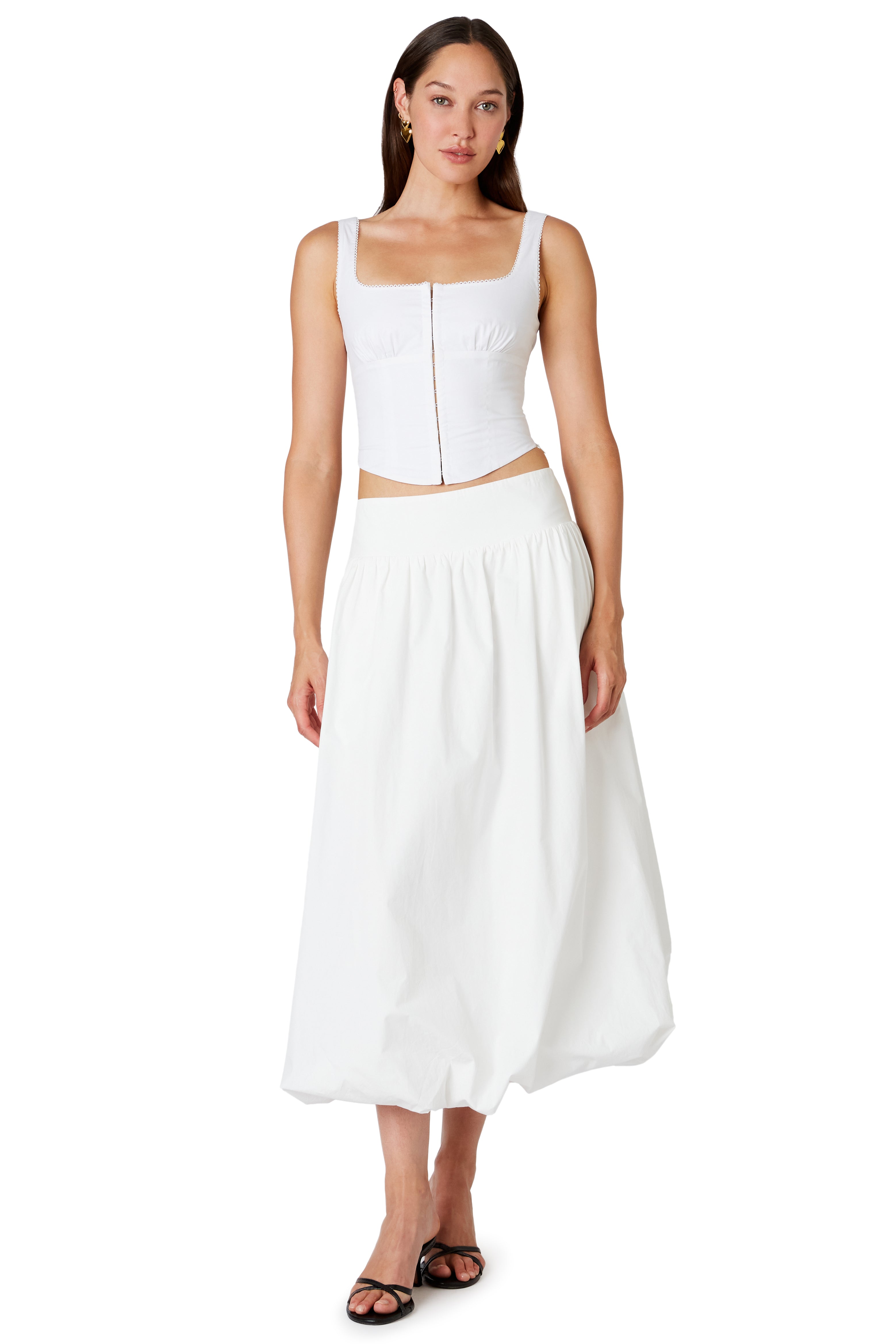Reina Skirt in white front view