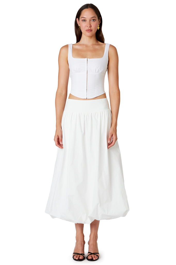 Reina Skirt in white front view