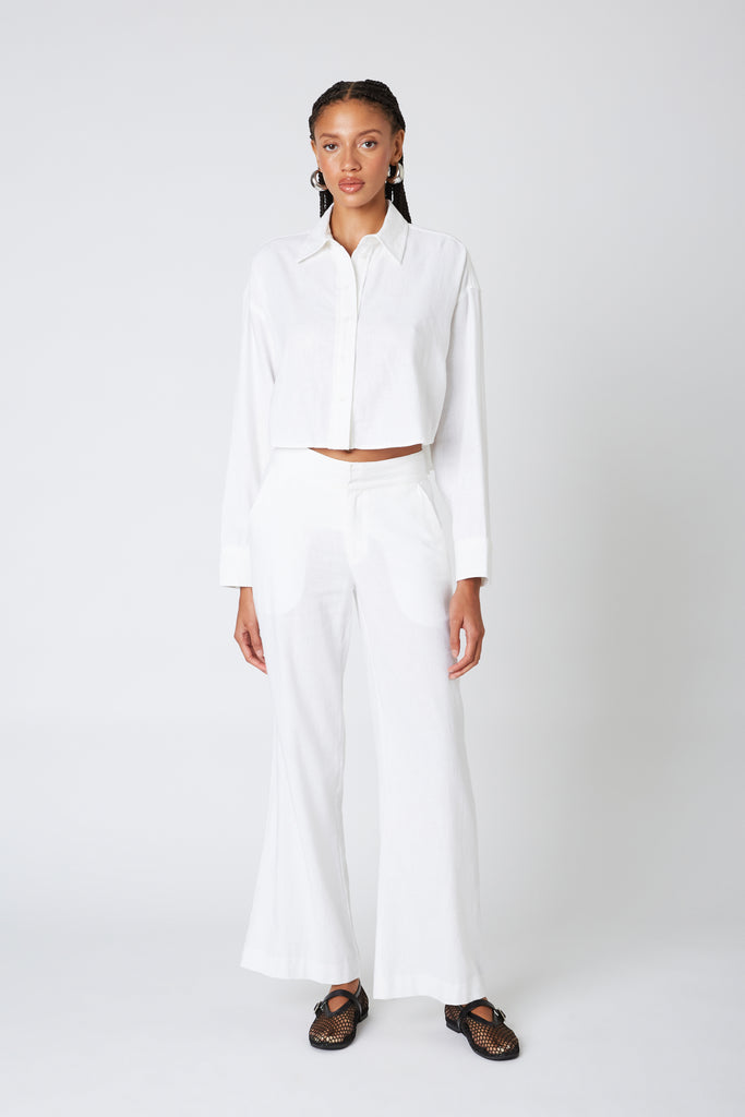 Sage Pant in white front view
