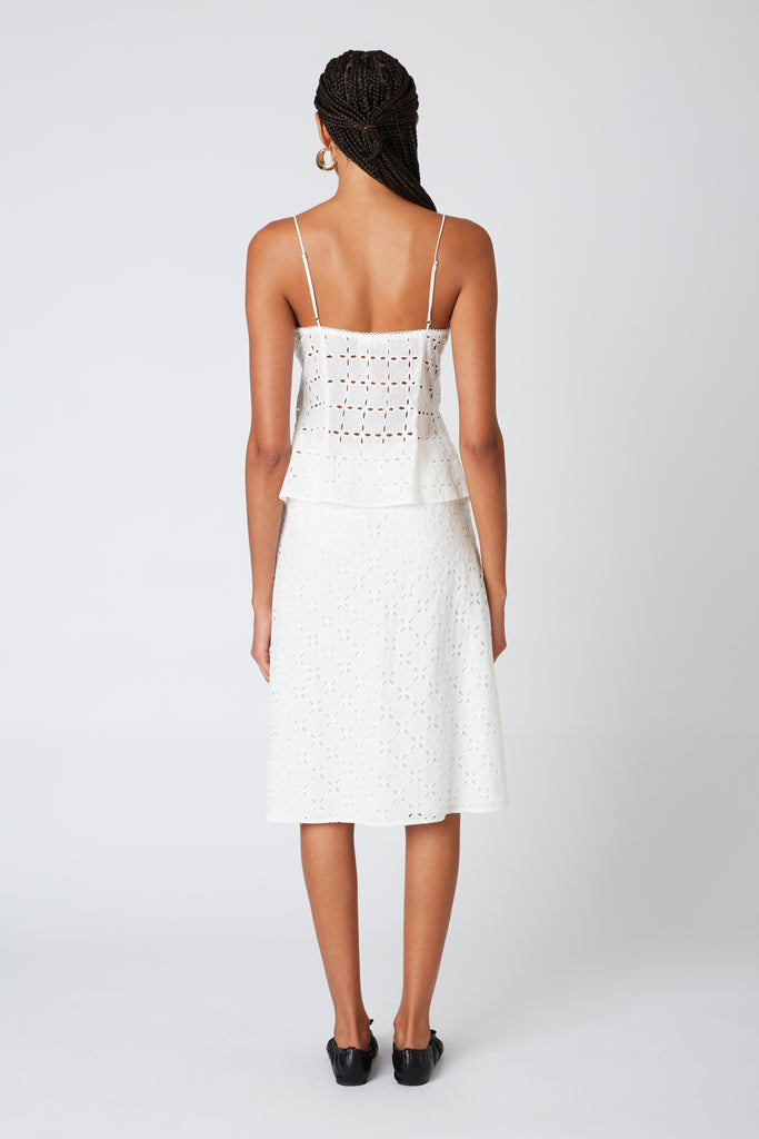 Cedar Skirt in white back view