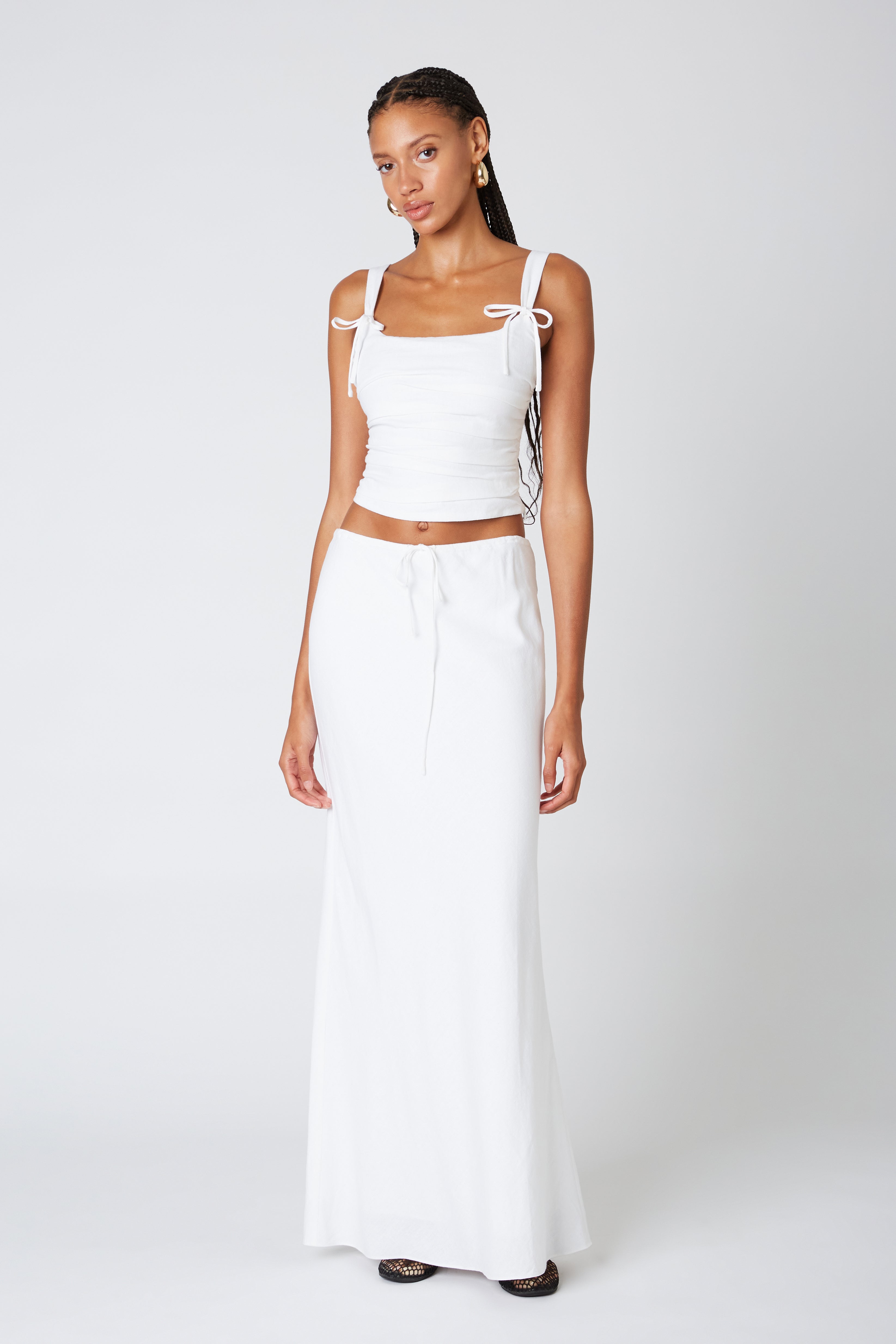 Thyme Skirt in white front view
