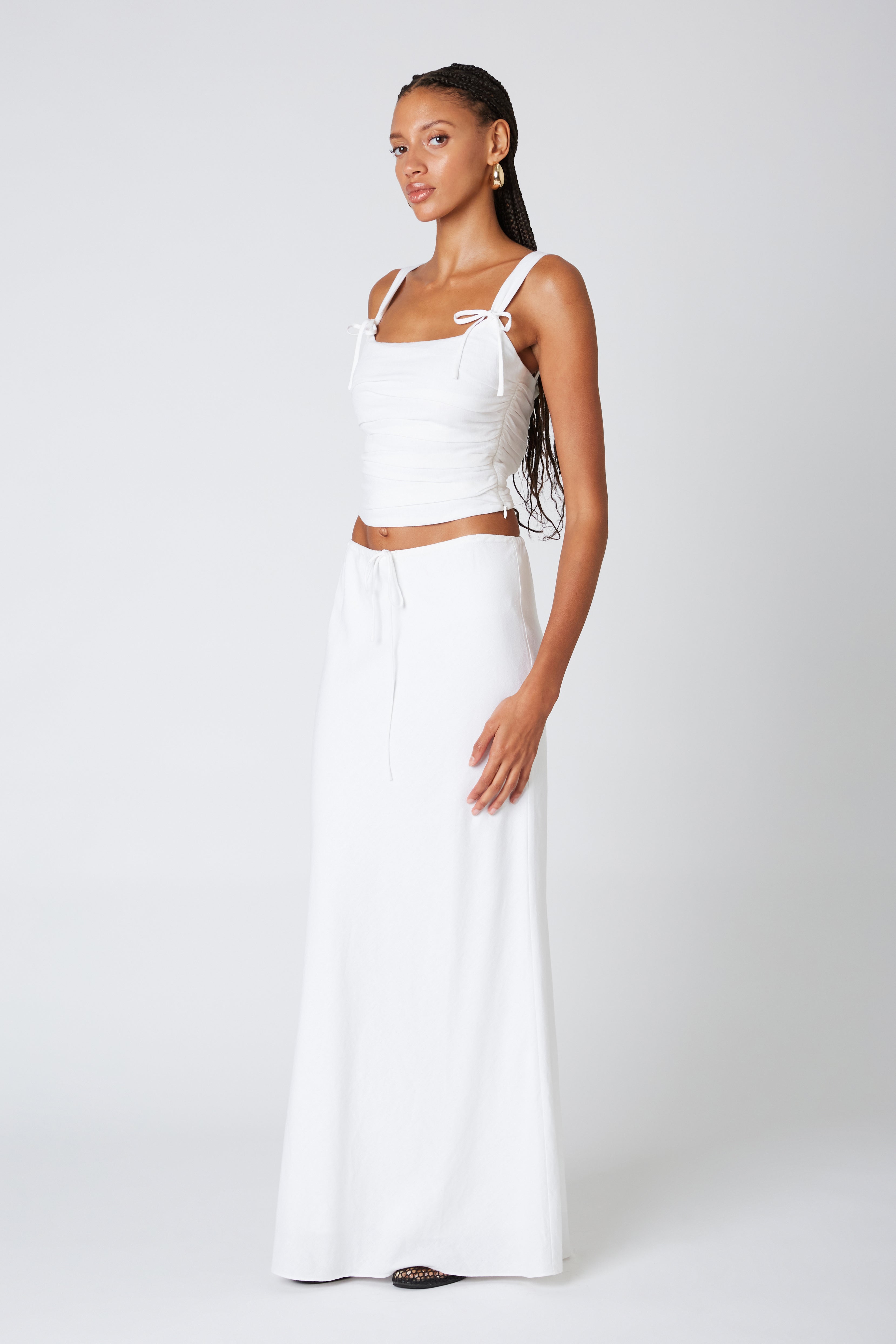 Thyme Skirt in white side view