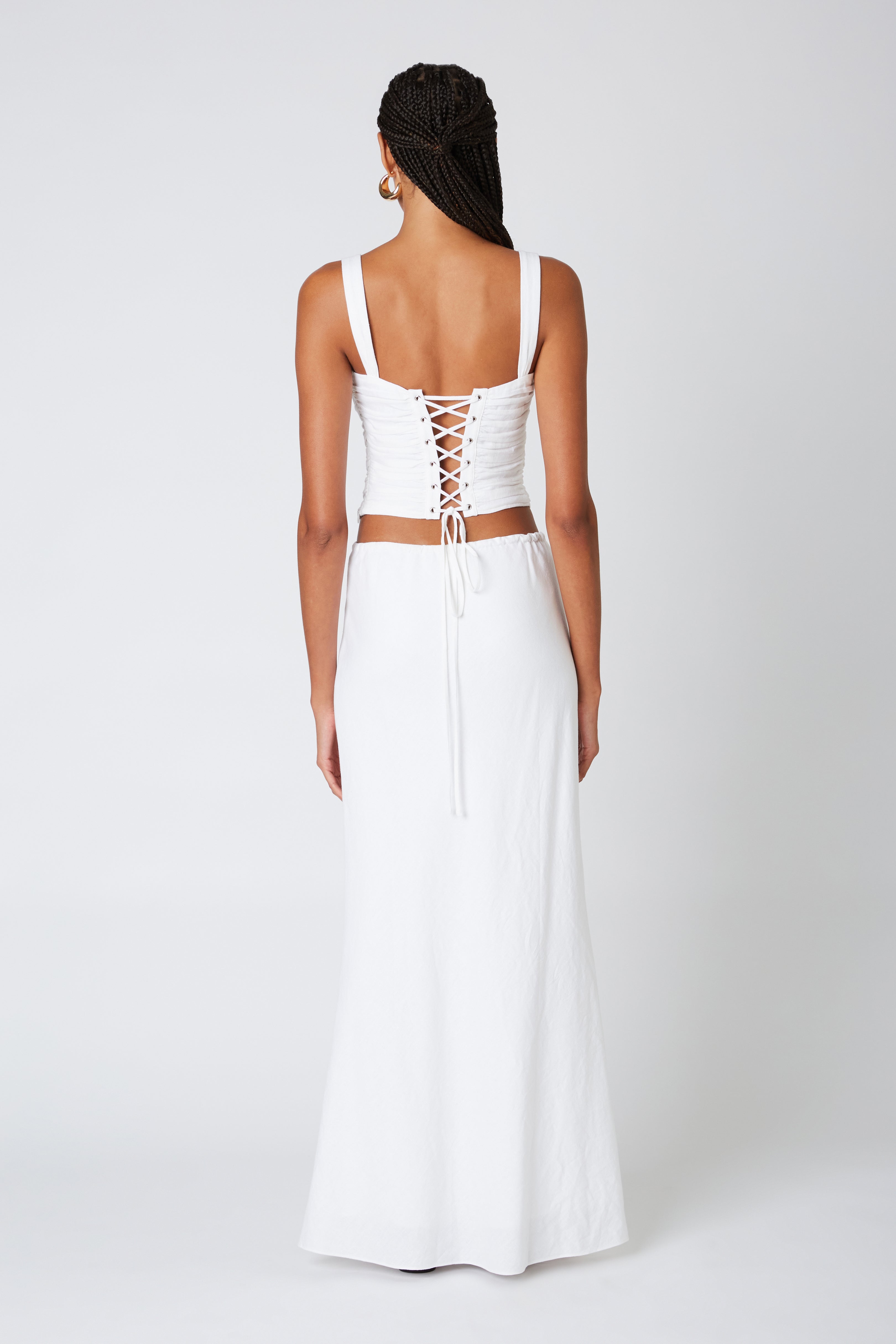 Thyme Skirt in white back view