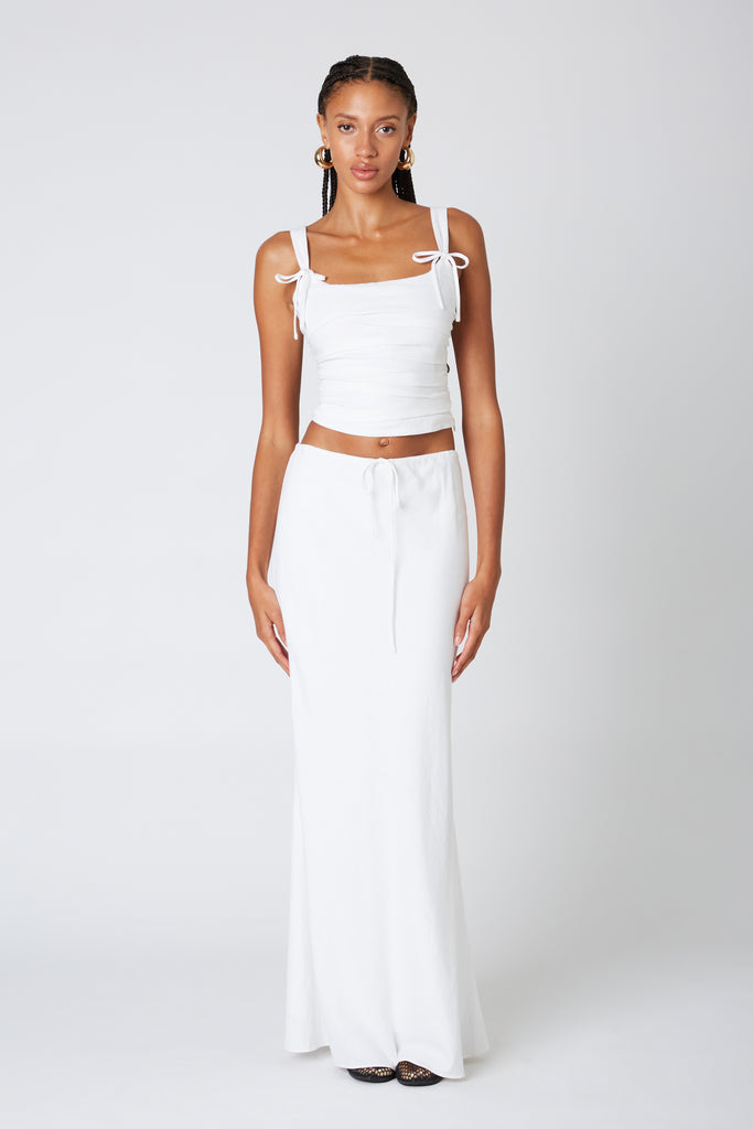Thyme Skirt in white front view