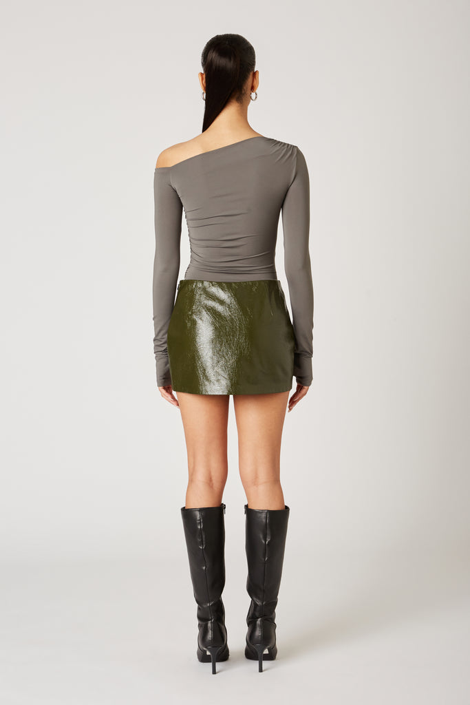 Moon Skort in olive back view