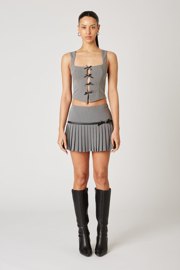 Agnes Skirt in charcoal front view