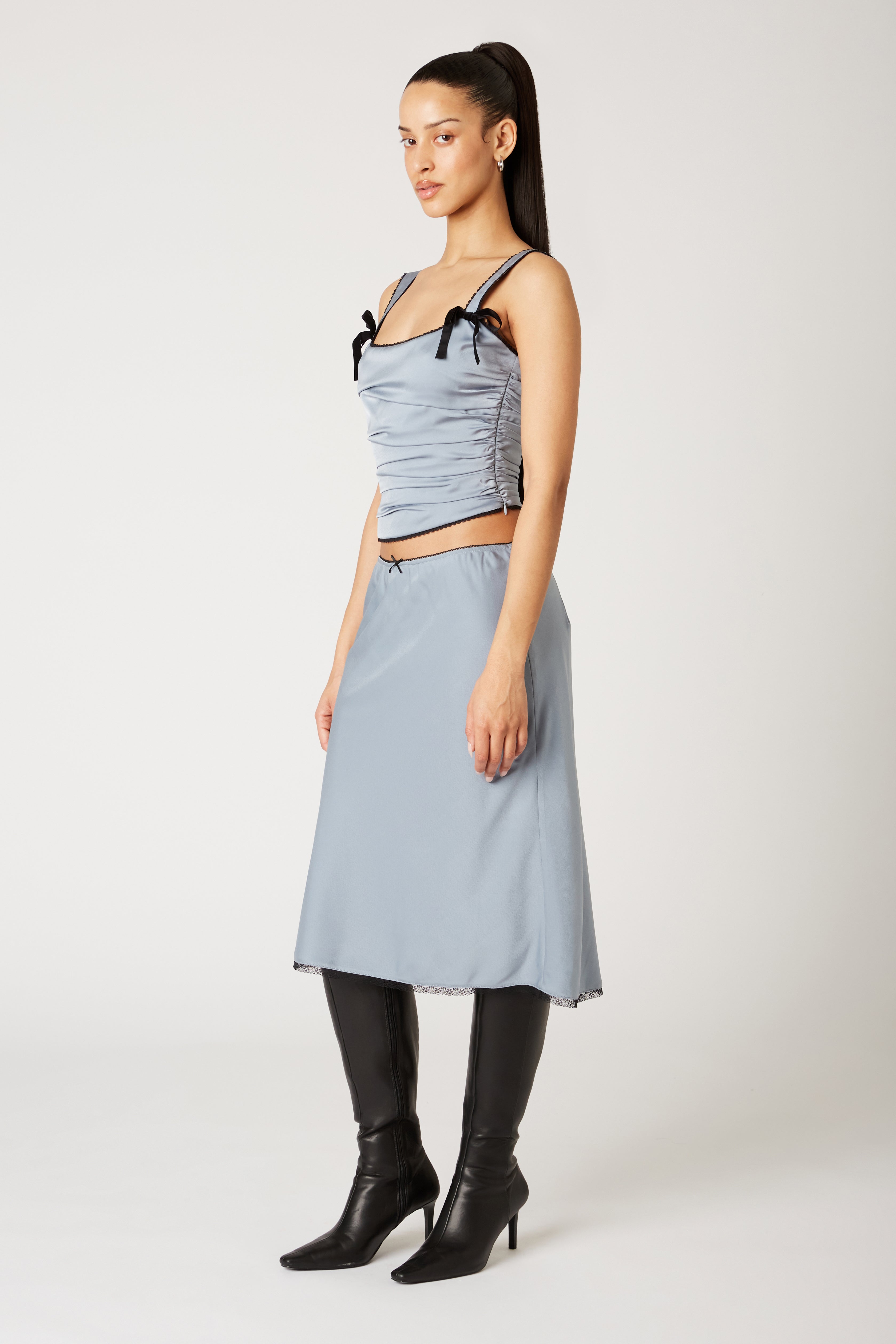 Quinn Skirt in slate side view