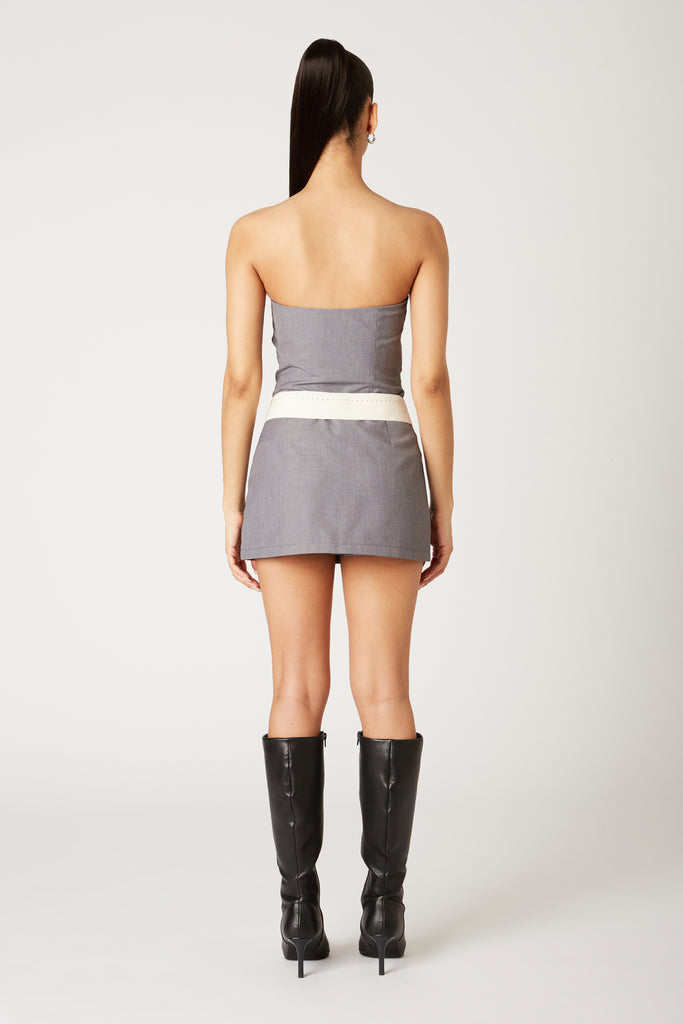 Amanda Skort in charcoal back view