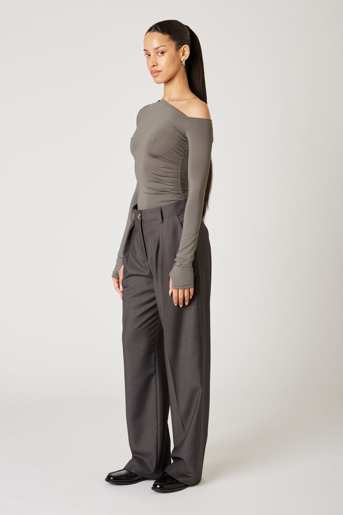 Sly Pant in charcoal side view