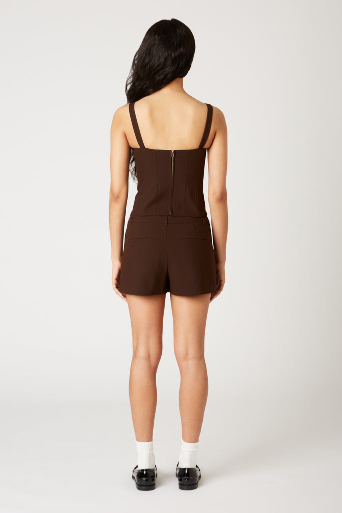 Ariel Skort in brown back view