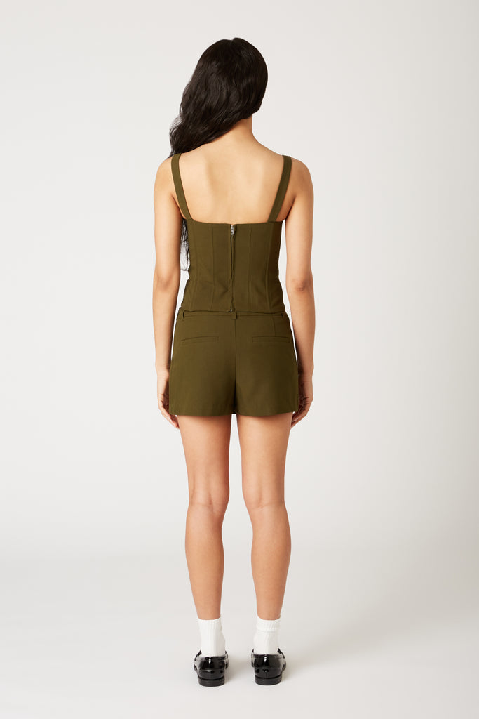 Ariel Skort in khaki back view