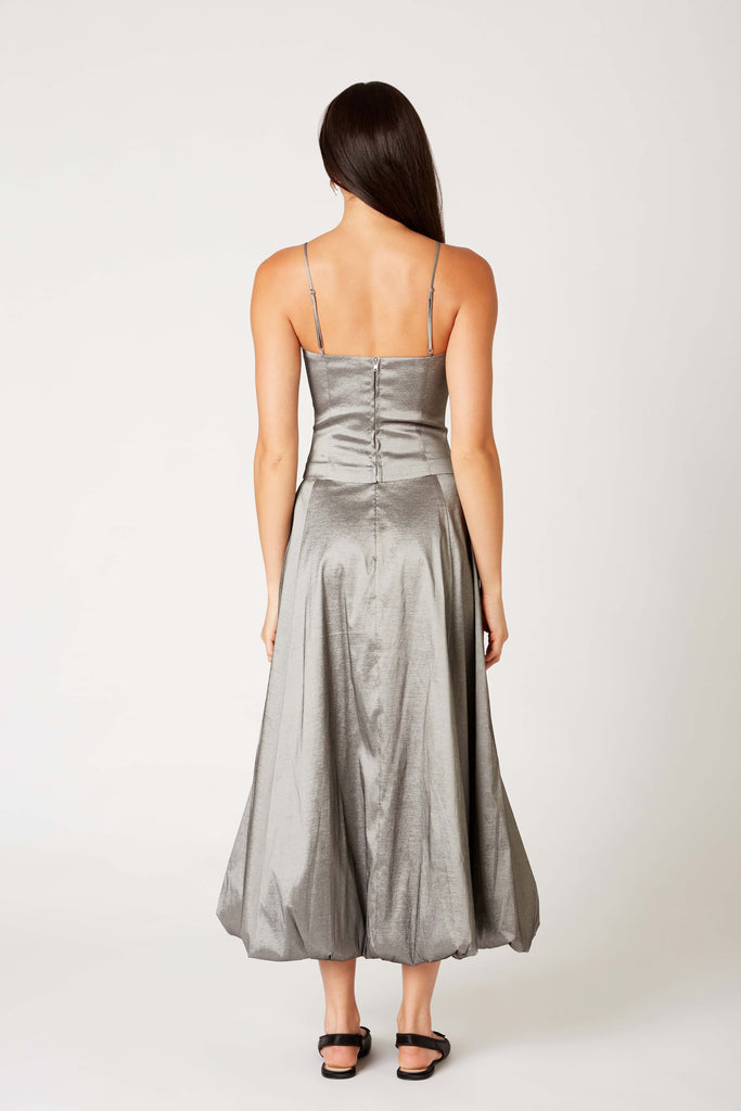 King Skirt in gunmetal back view