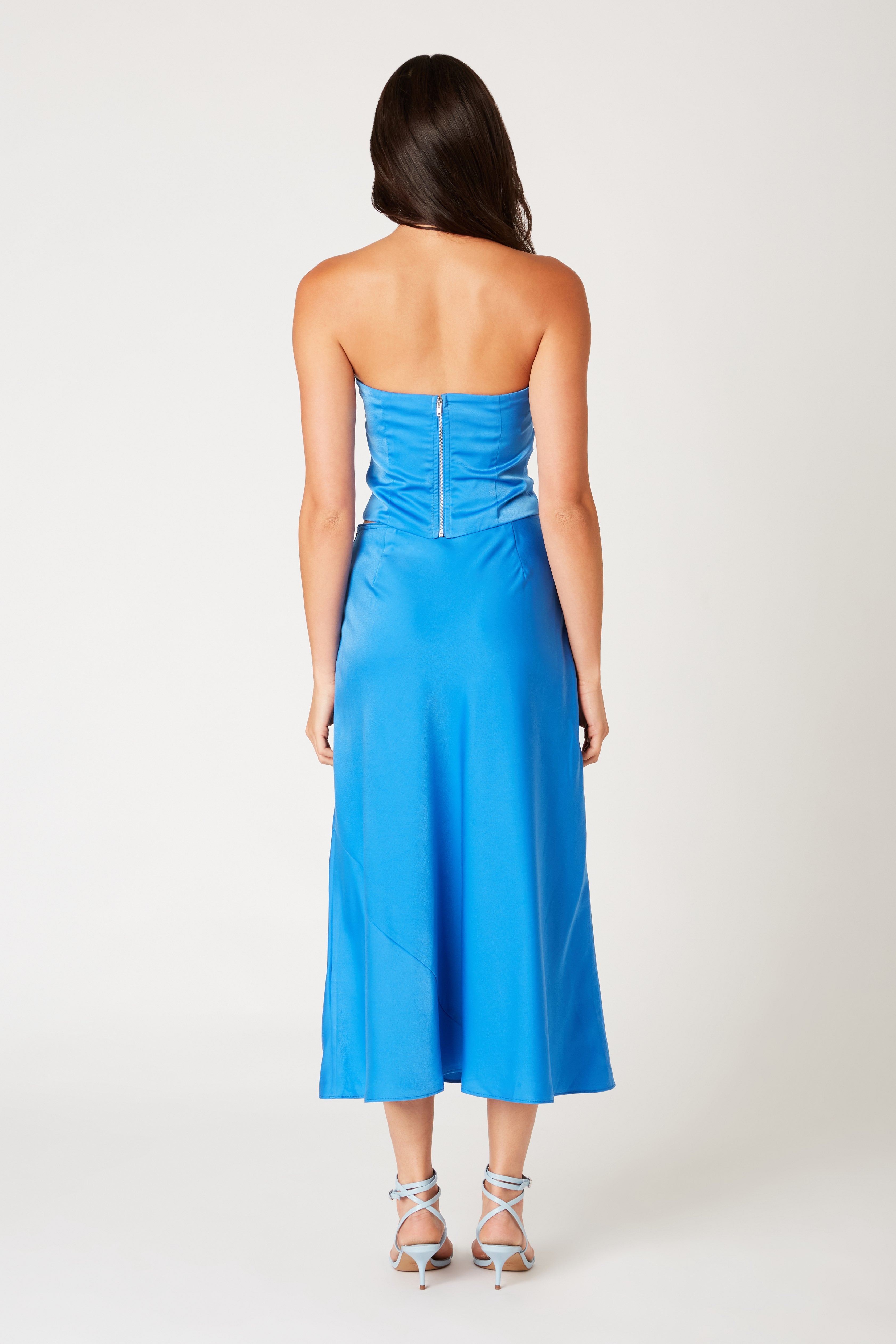 Penny Skirt in lapis back view