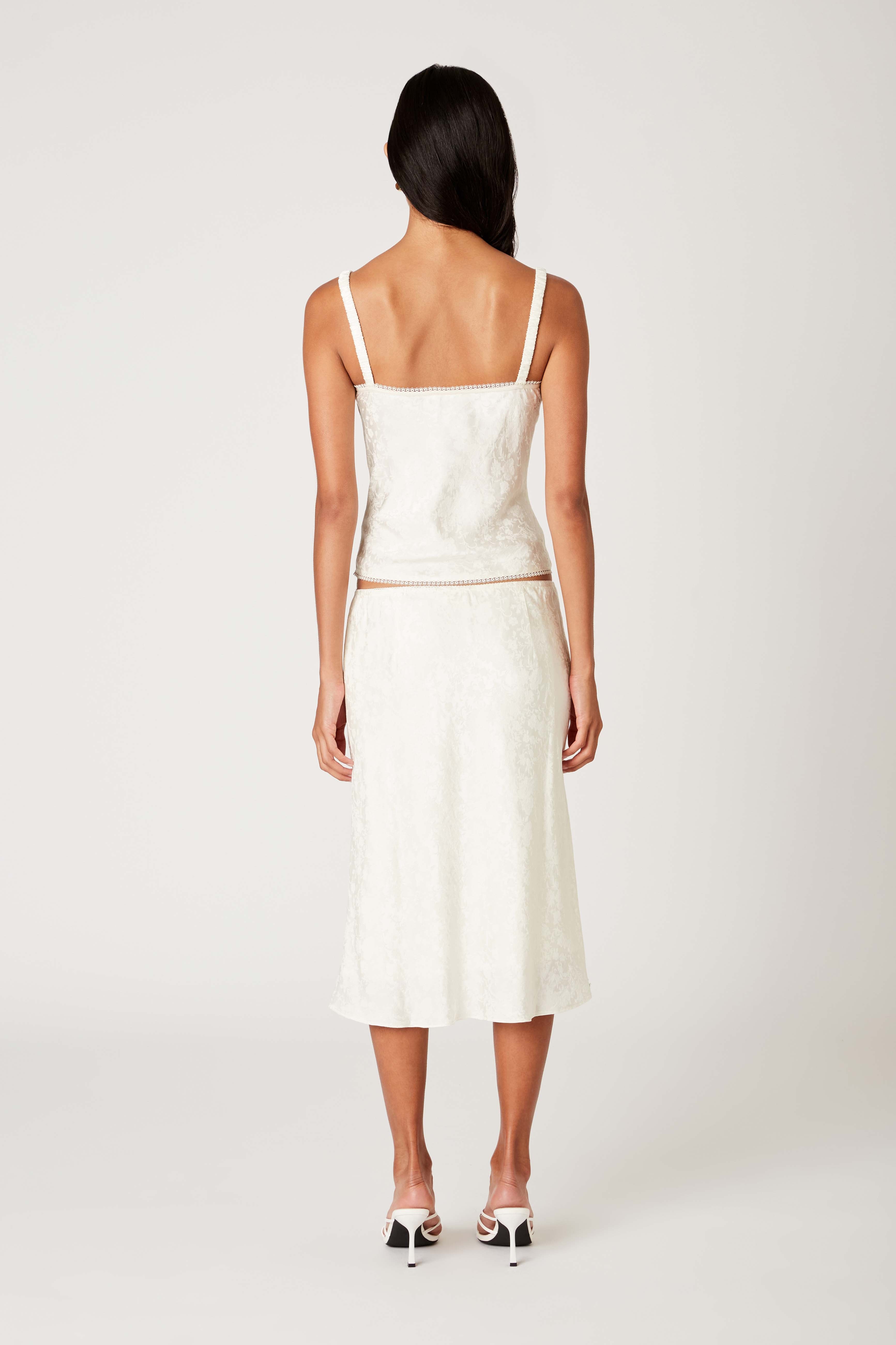 Oud Skirt in ivory back view