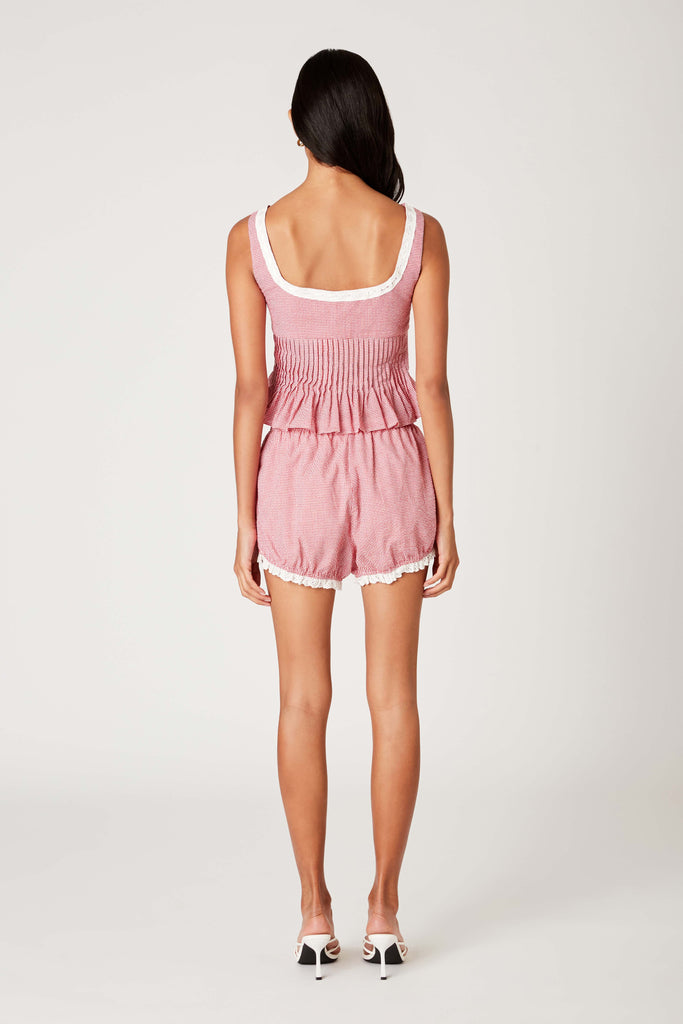 Justine Bloomer Short in red back view