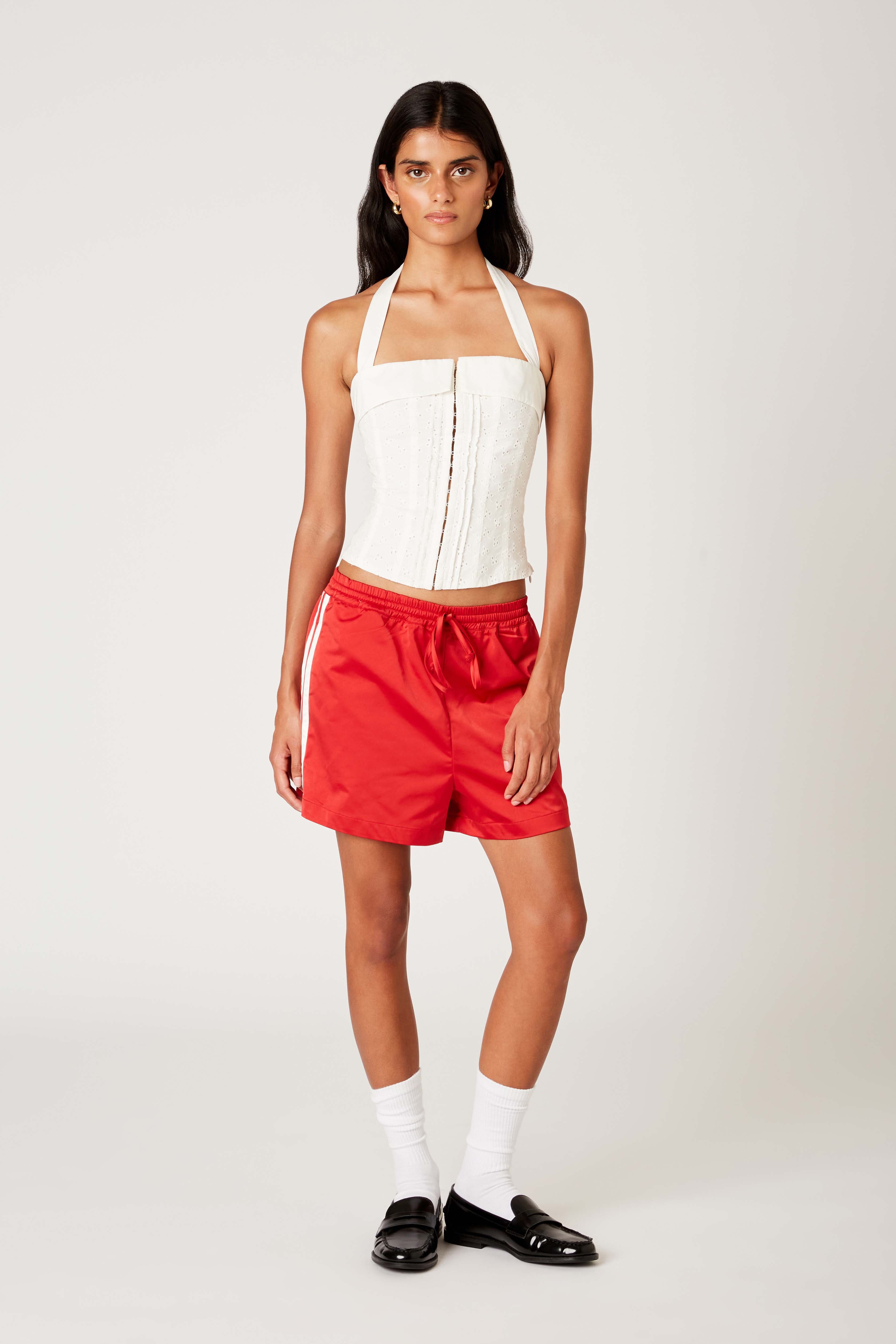 Luis Short in red front view