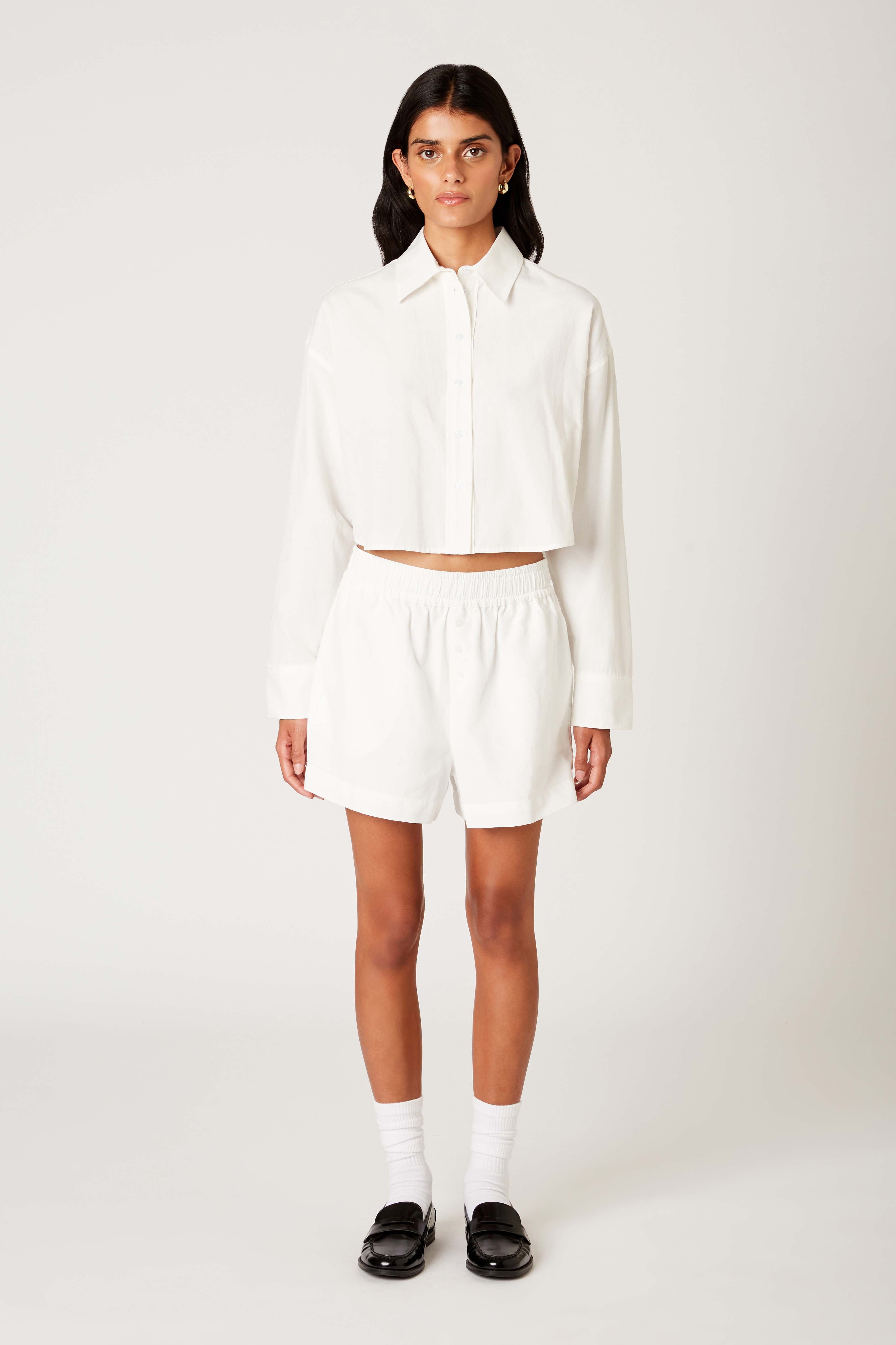 Juniper Short in white front view