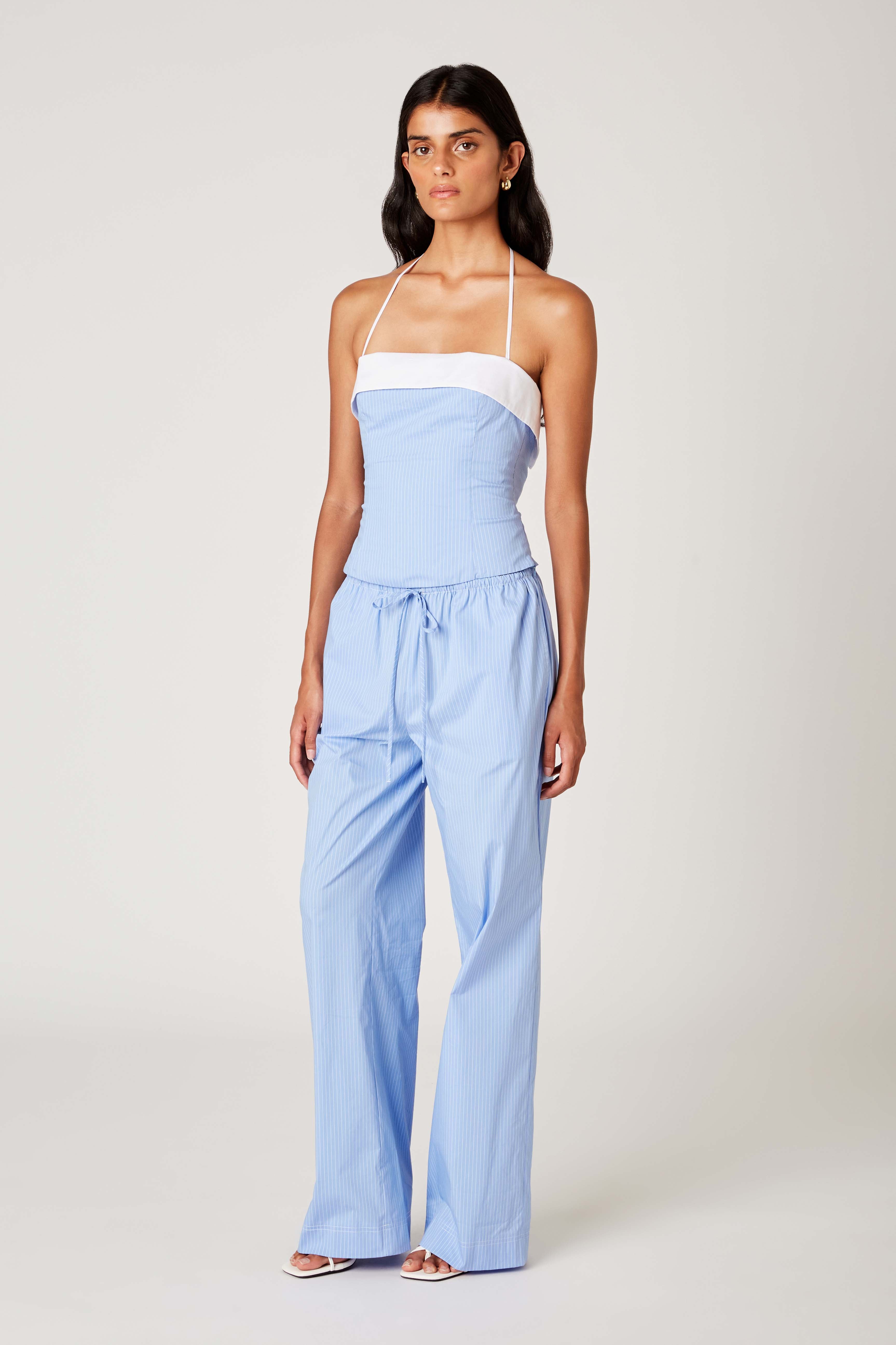 Lacey Pant in chambray side view