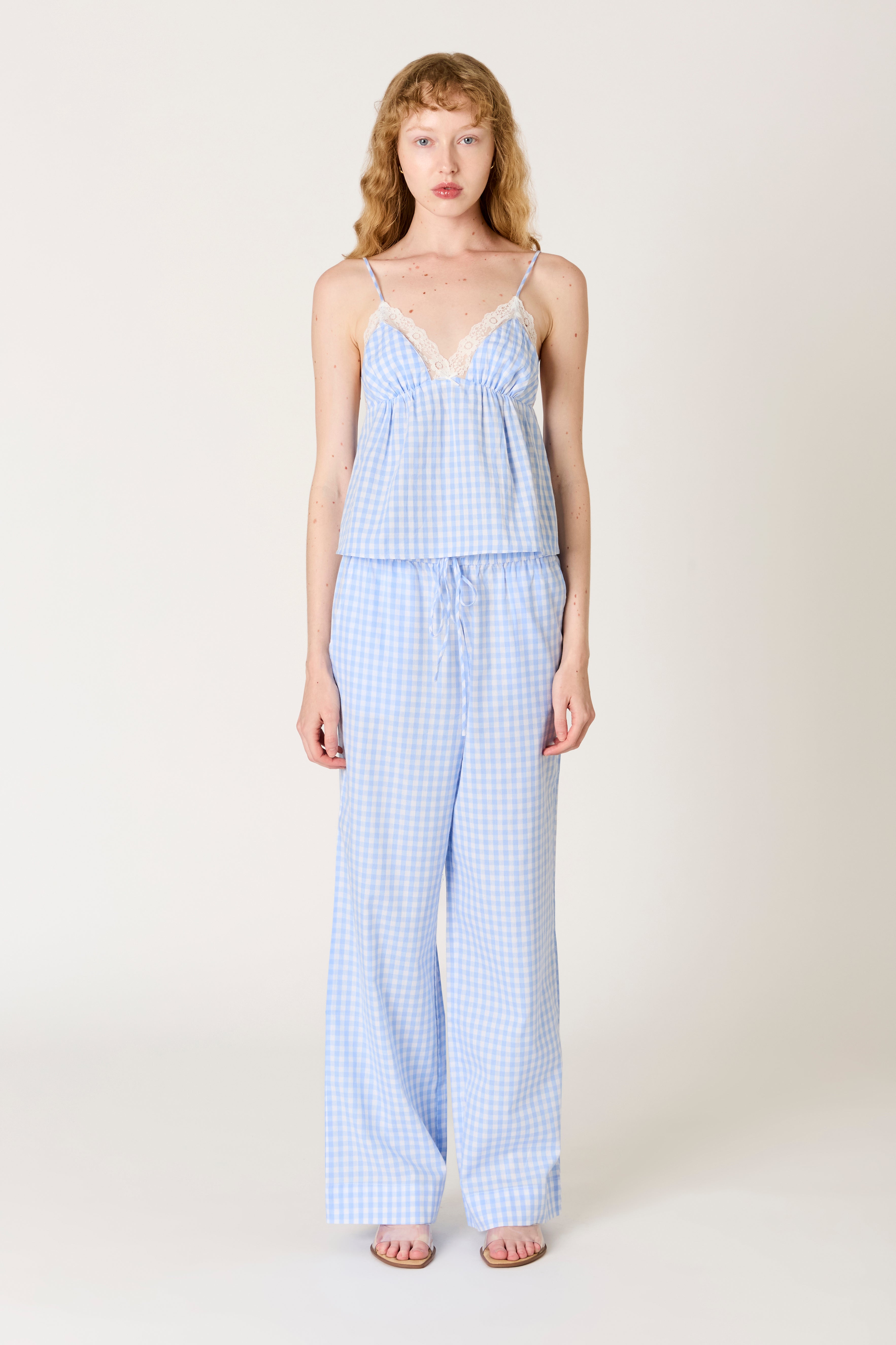 Khonny Pant in chambray front view