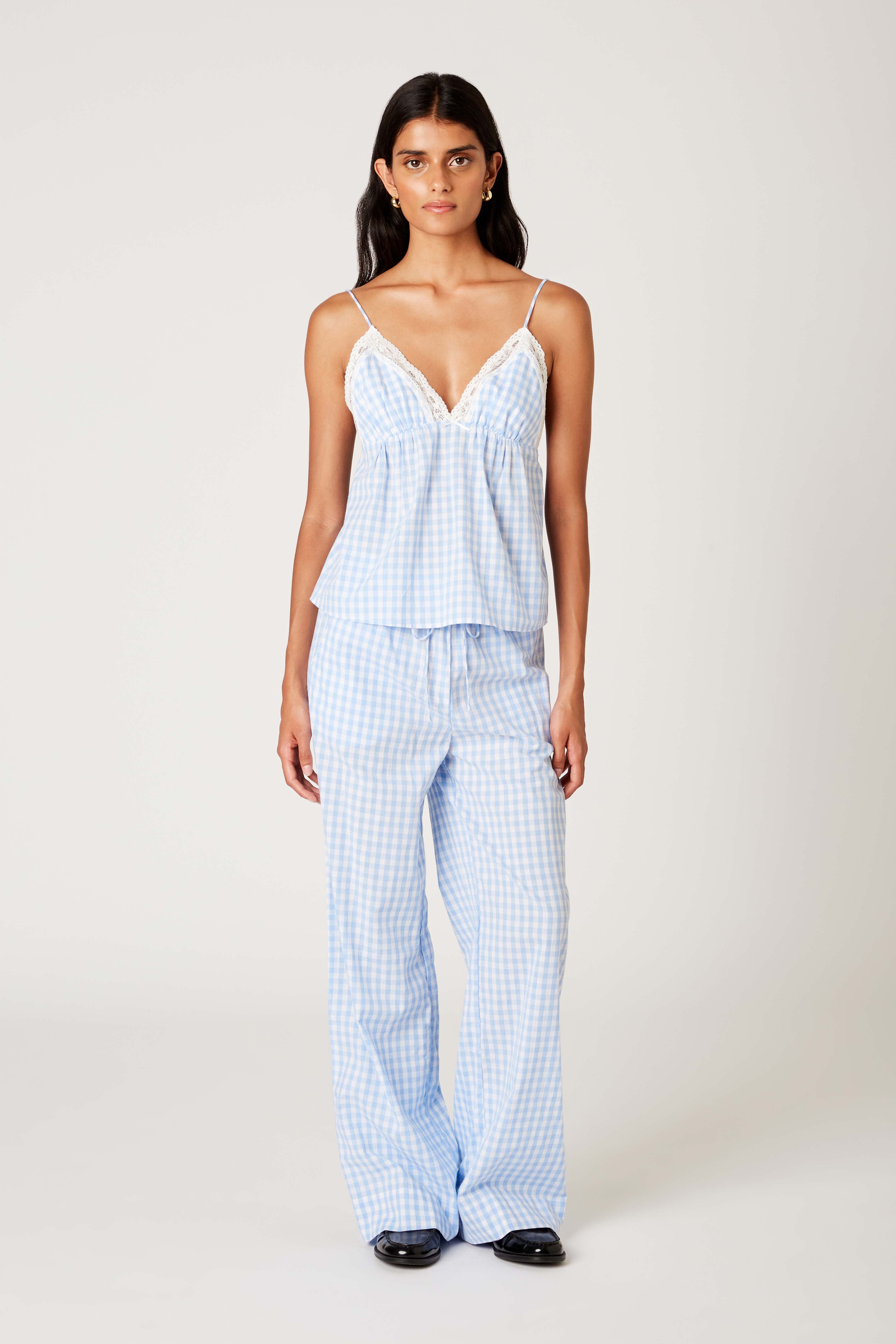 Khonny Pant in chambray front view
