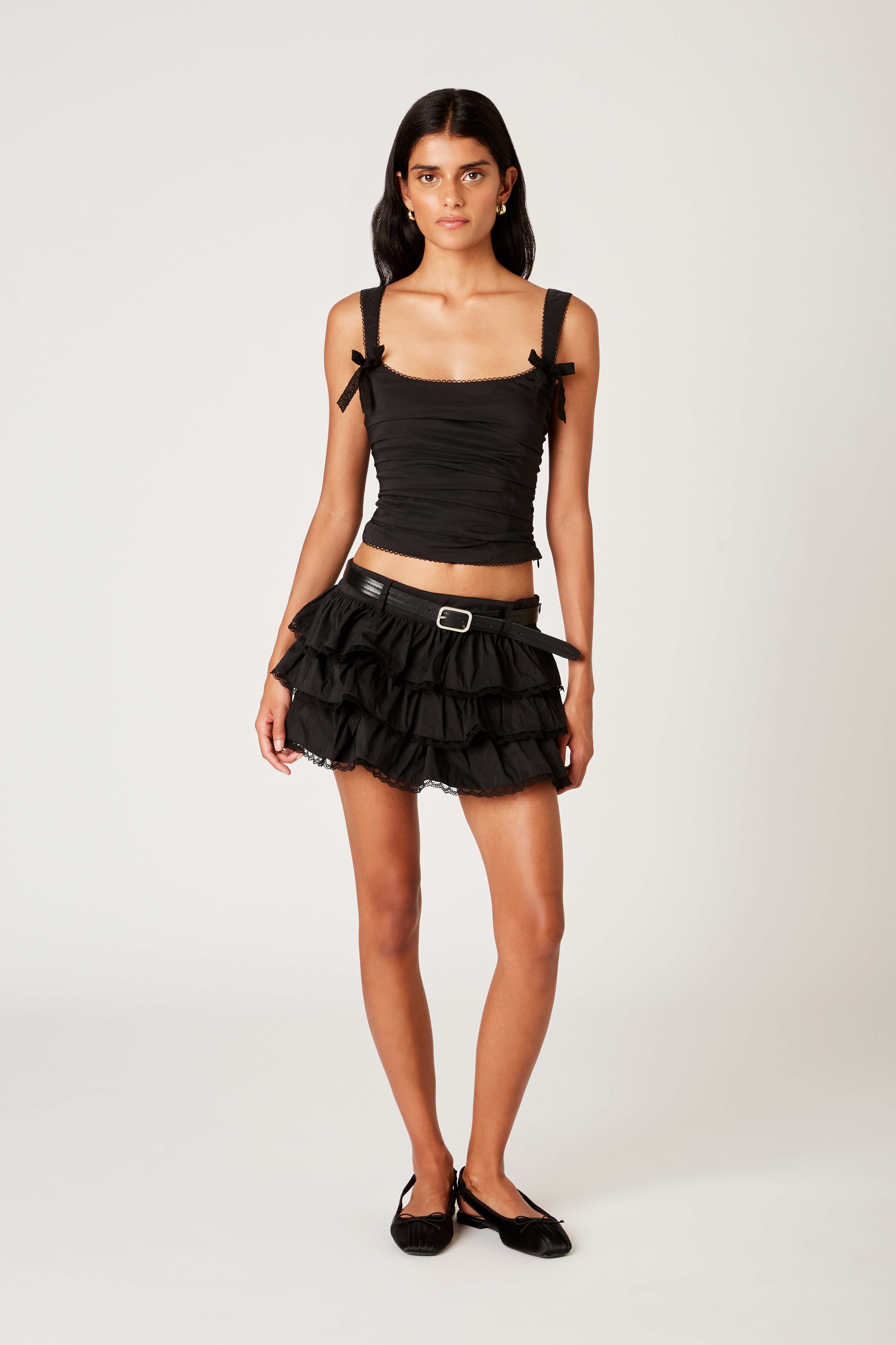 Sora Skort in black front view