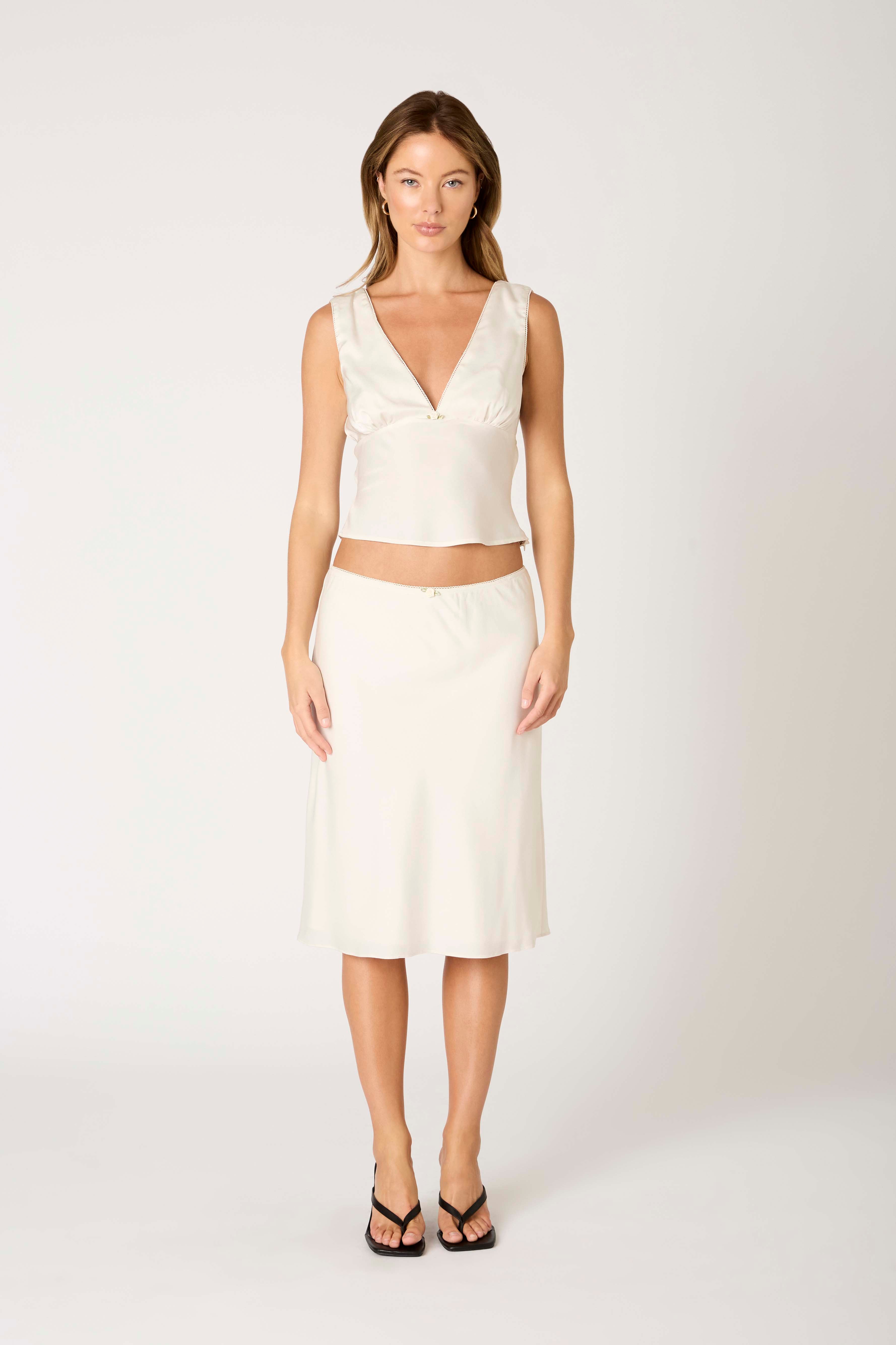 Oud Skirt in ecru front view