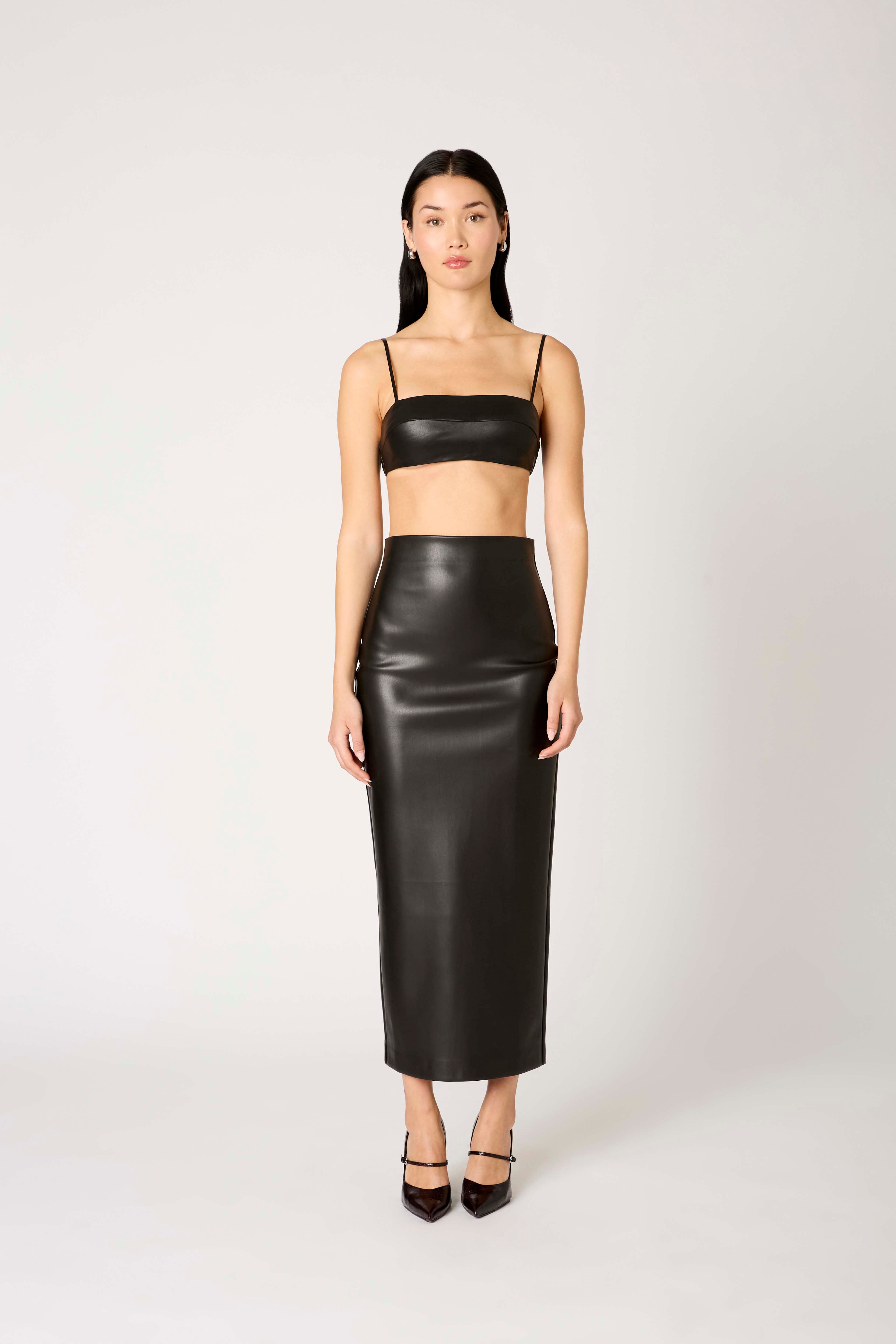 Elodie Skirt in black front view