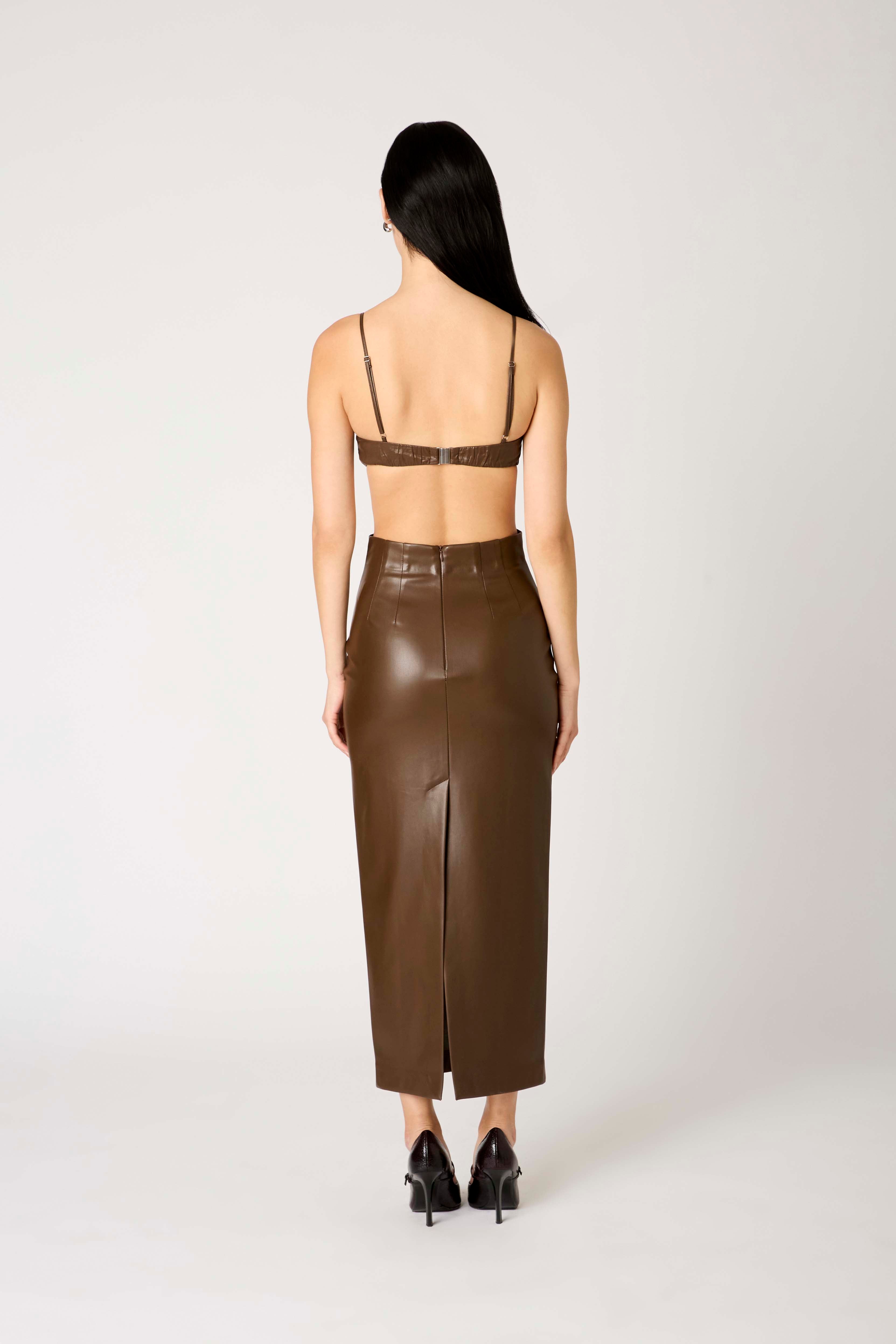 Elodie Skirt in brown back view