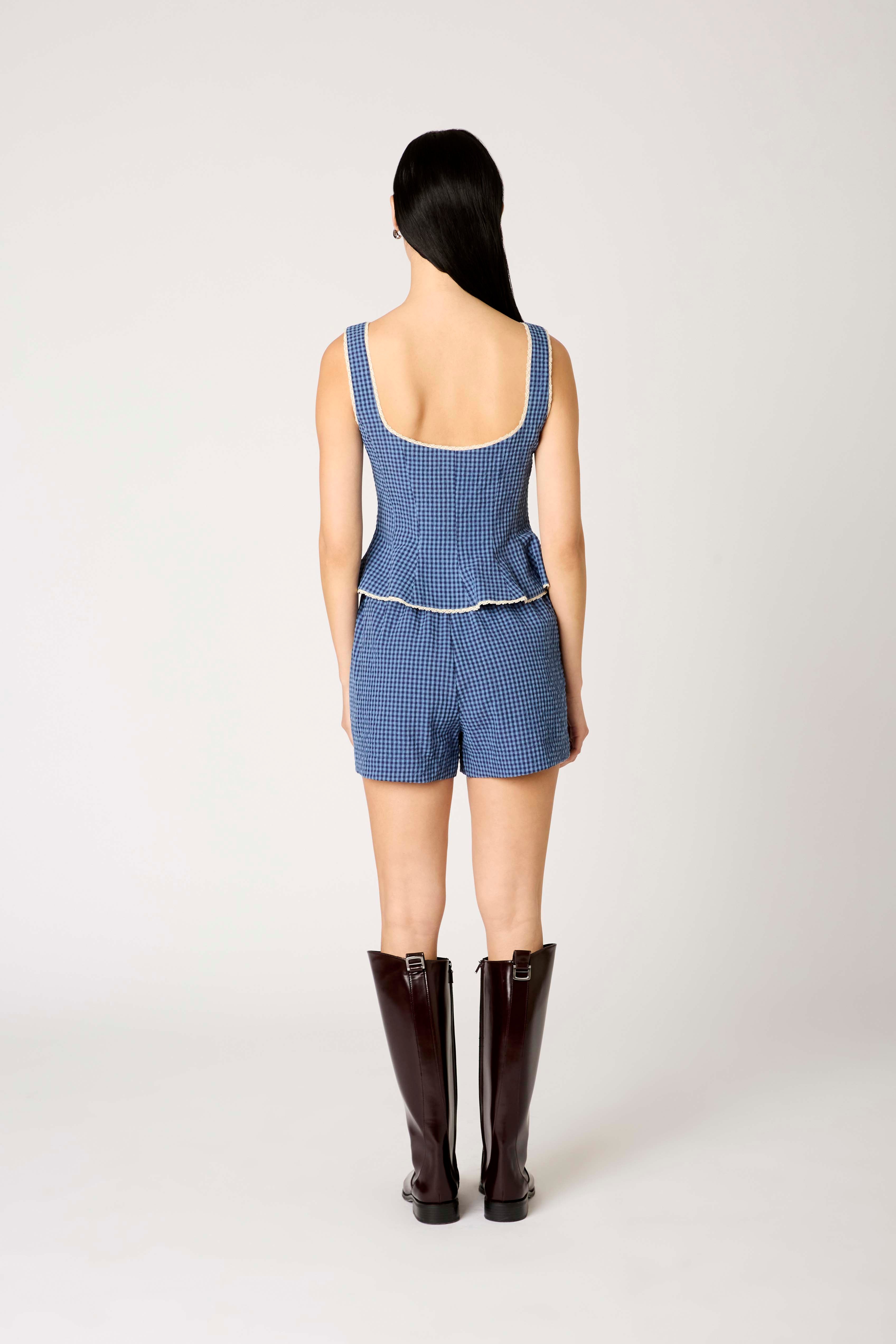 Imogen Short in navy back view