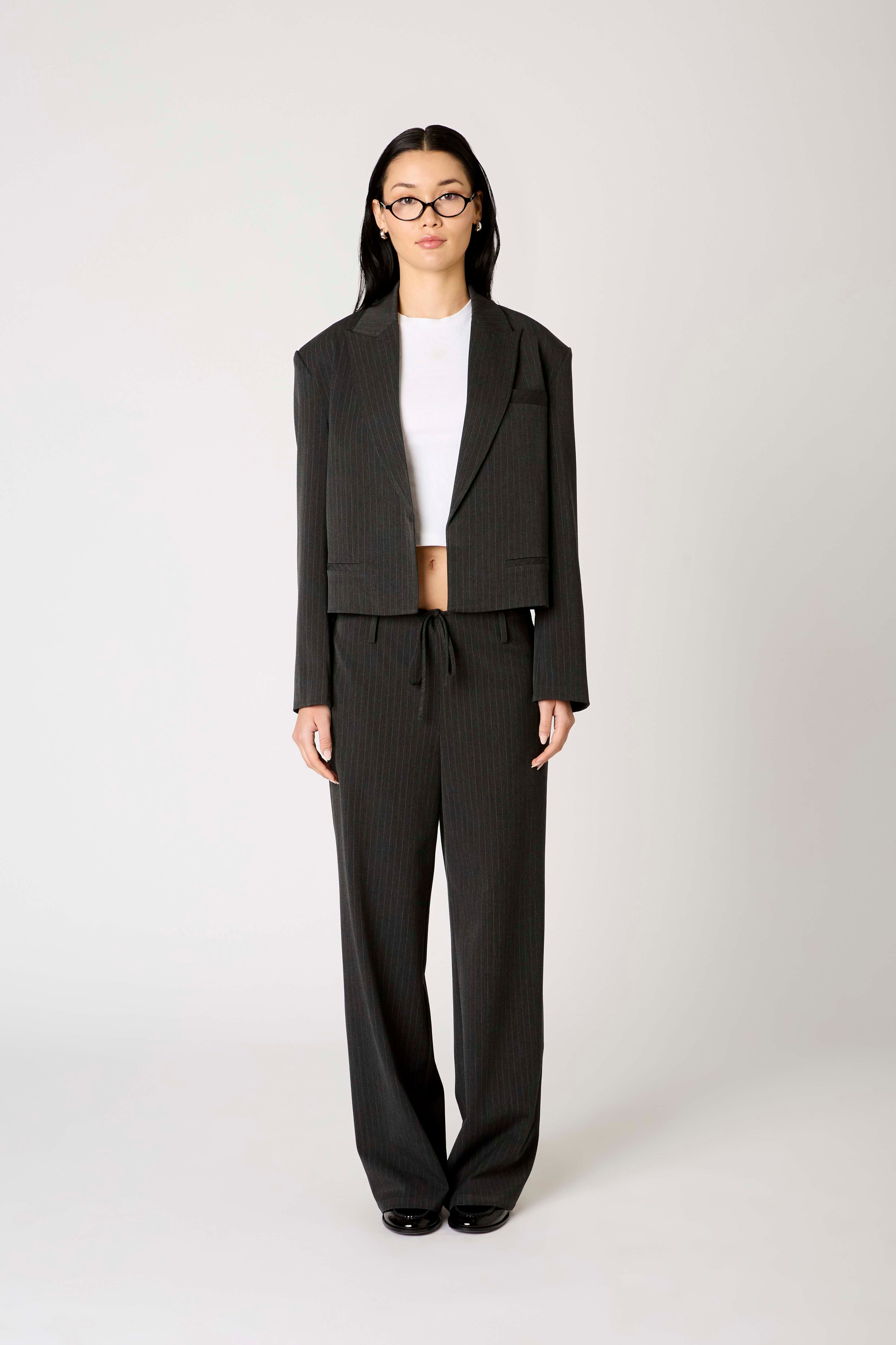 Thalia Pant in charcoal front view