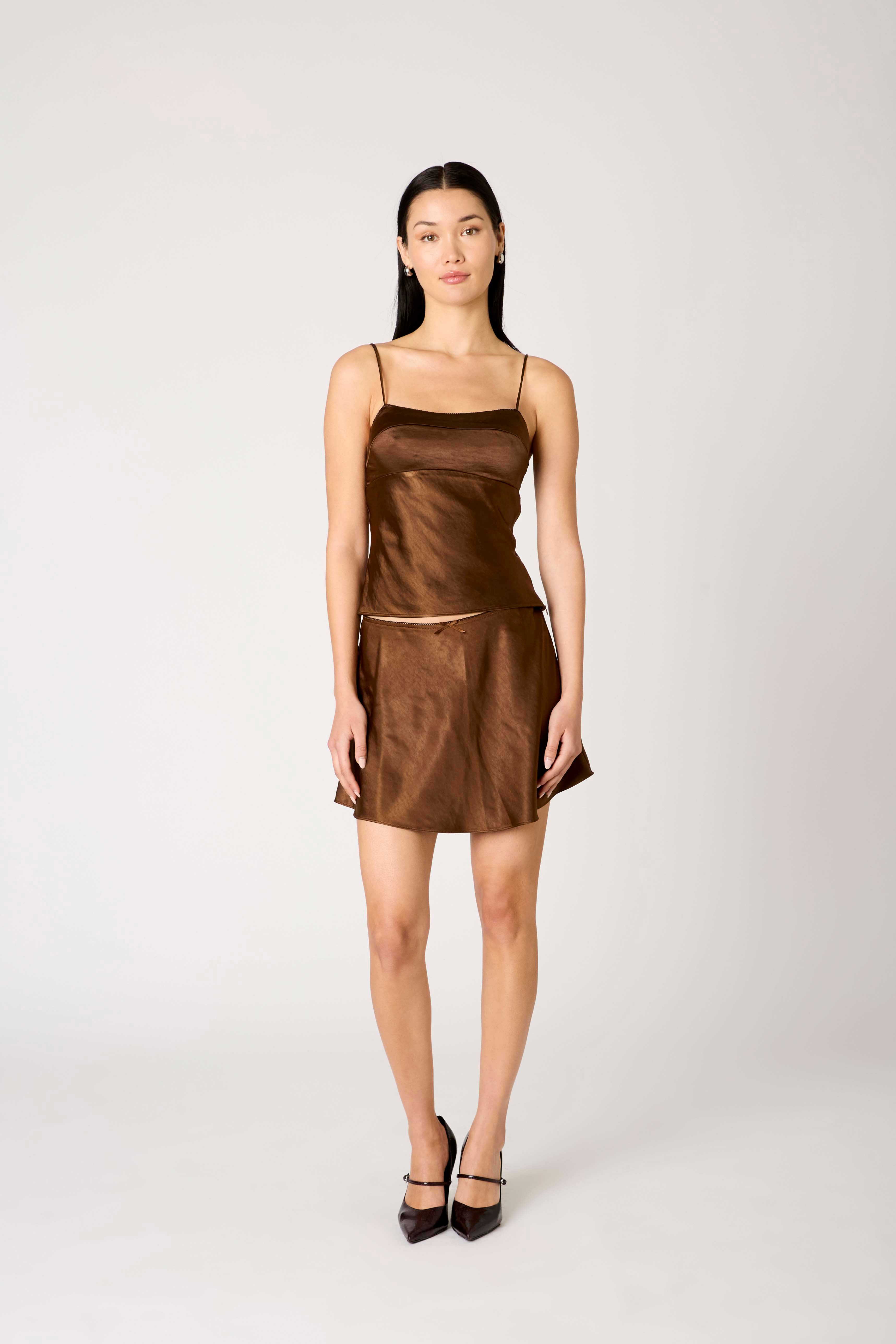 Oriana Skirt in mousse front view