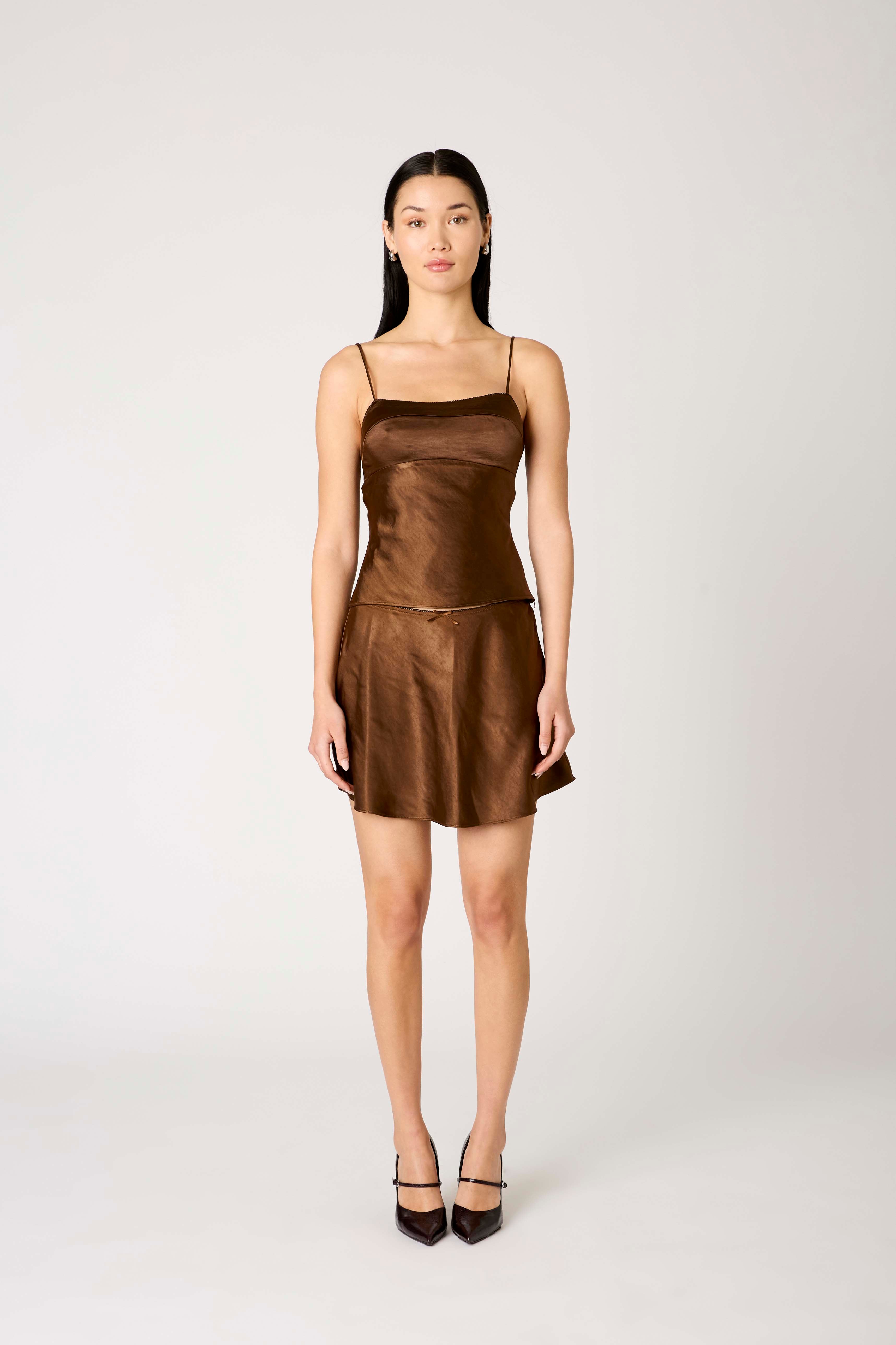 Oriana Skirt in mousse front view