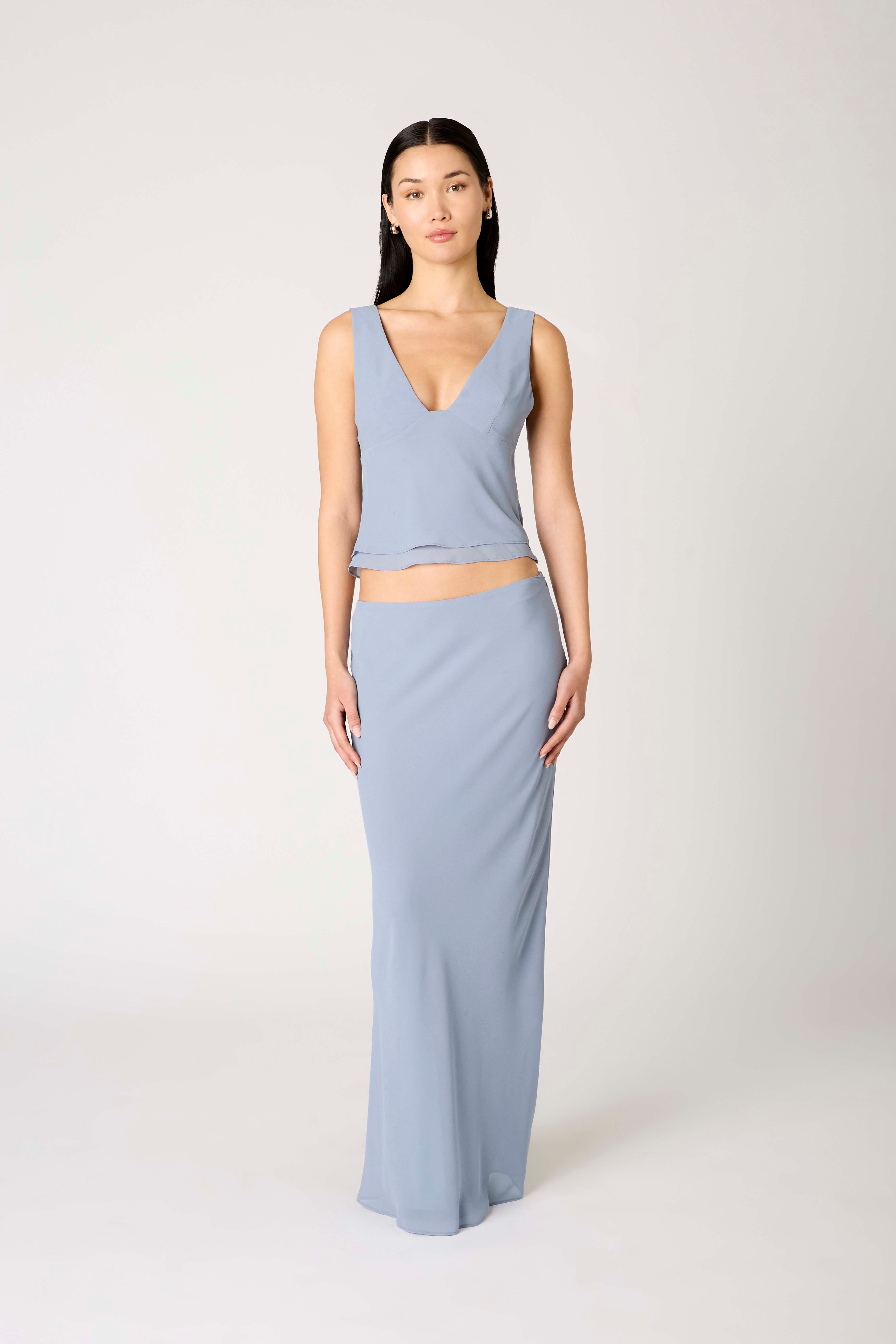 Siena Skirt in slate front view