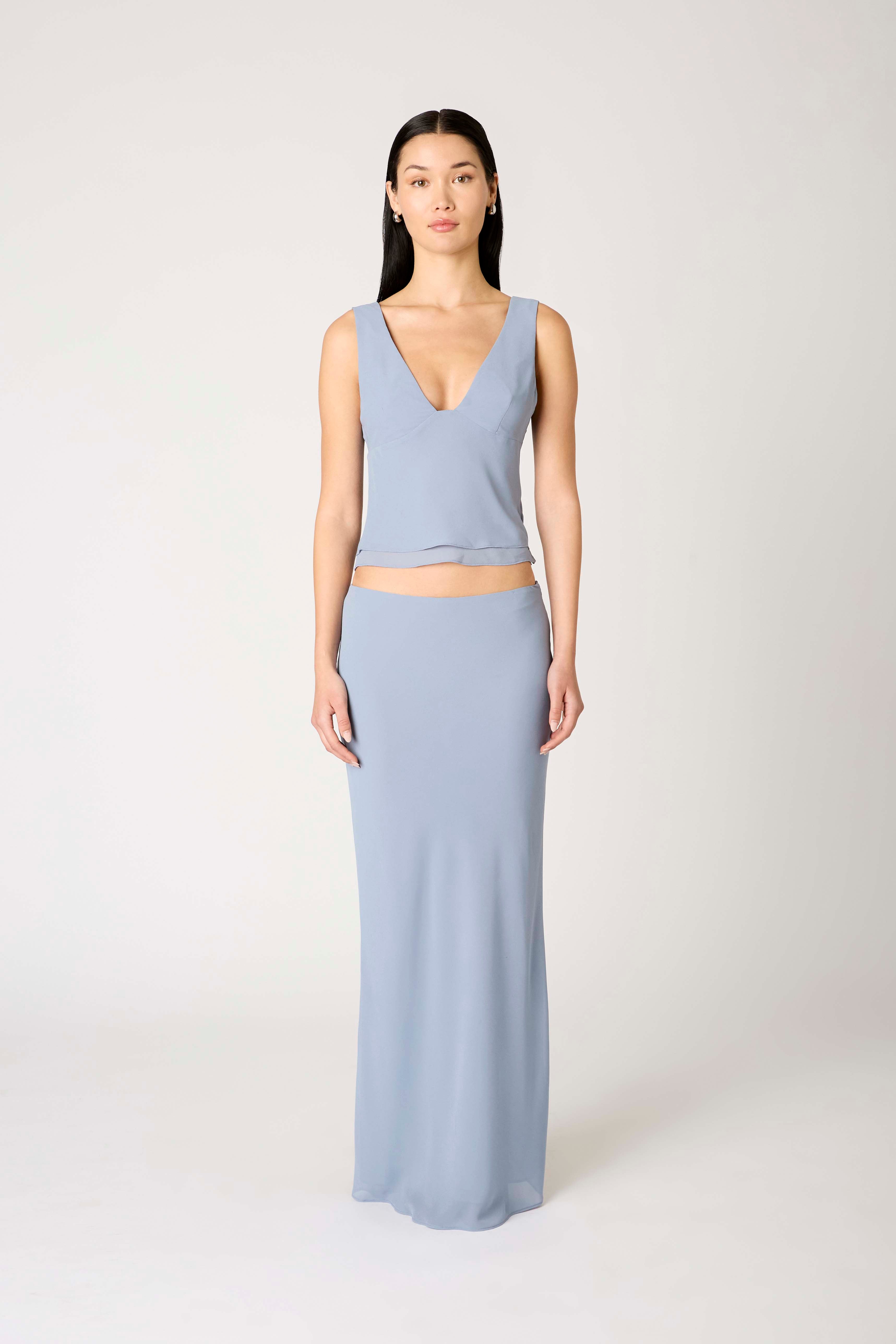 Siena Skirt in slate front view