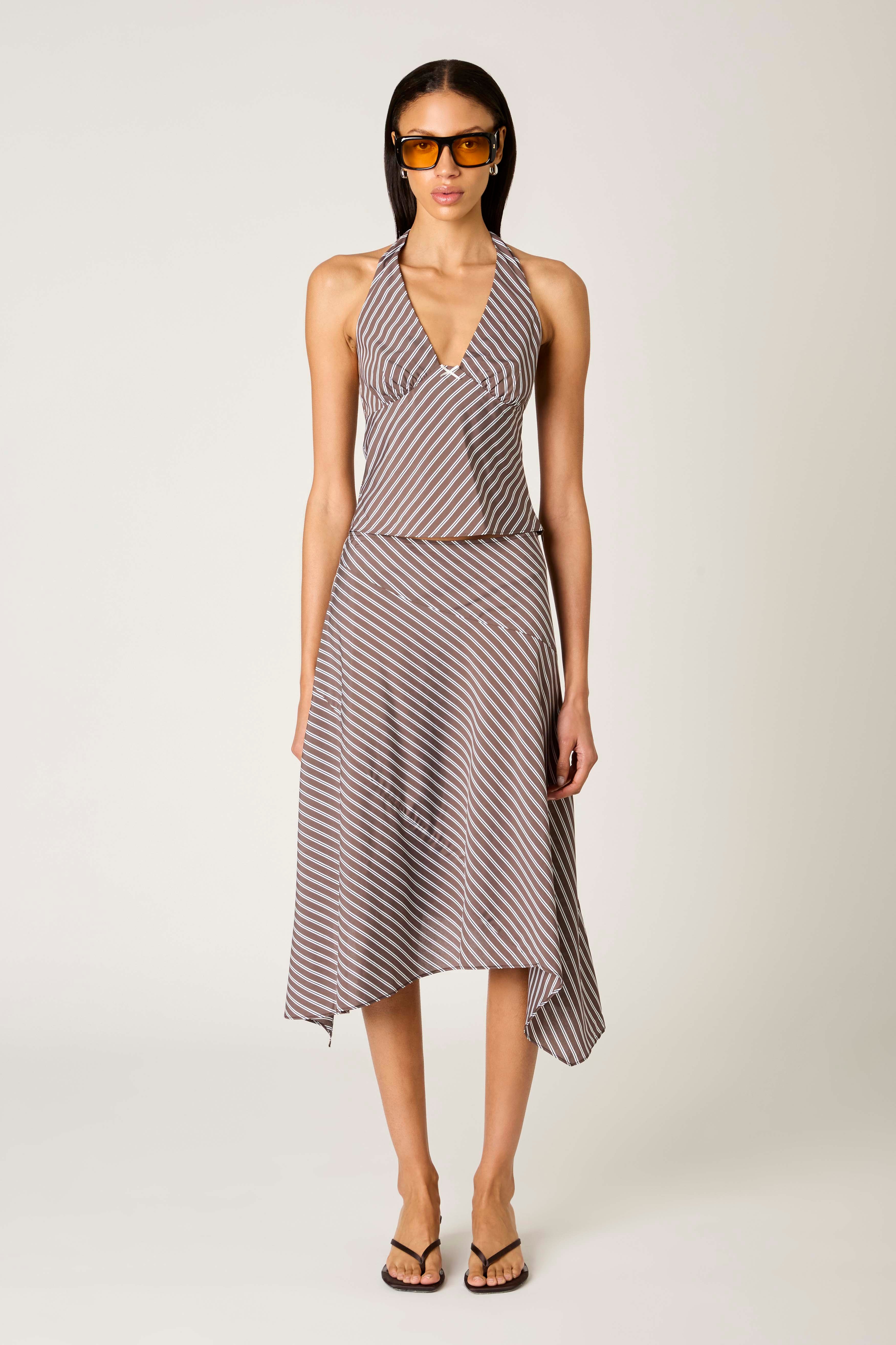 Bronson Skirt in coffee front view