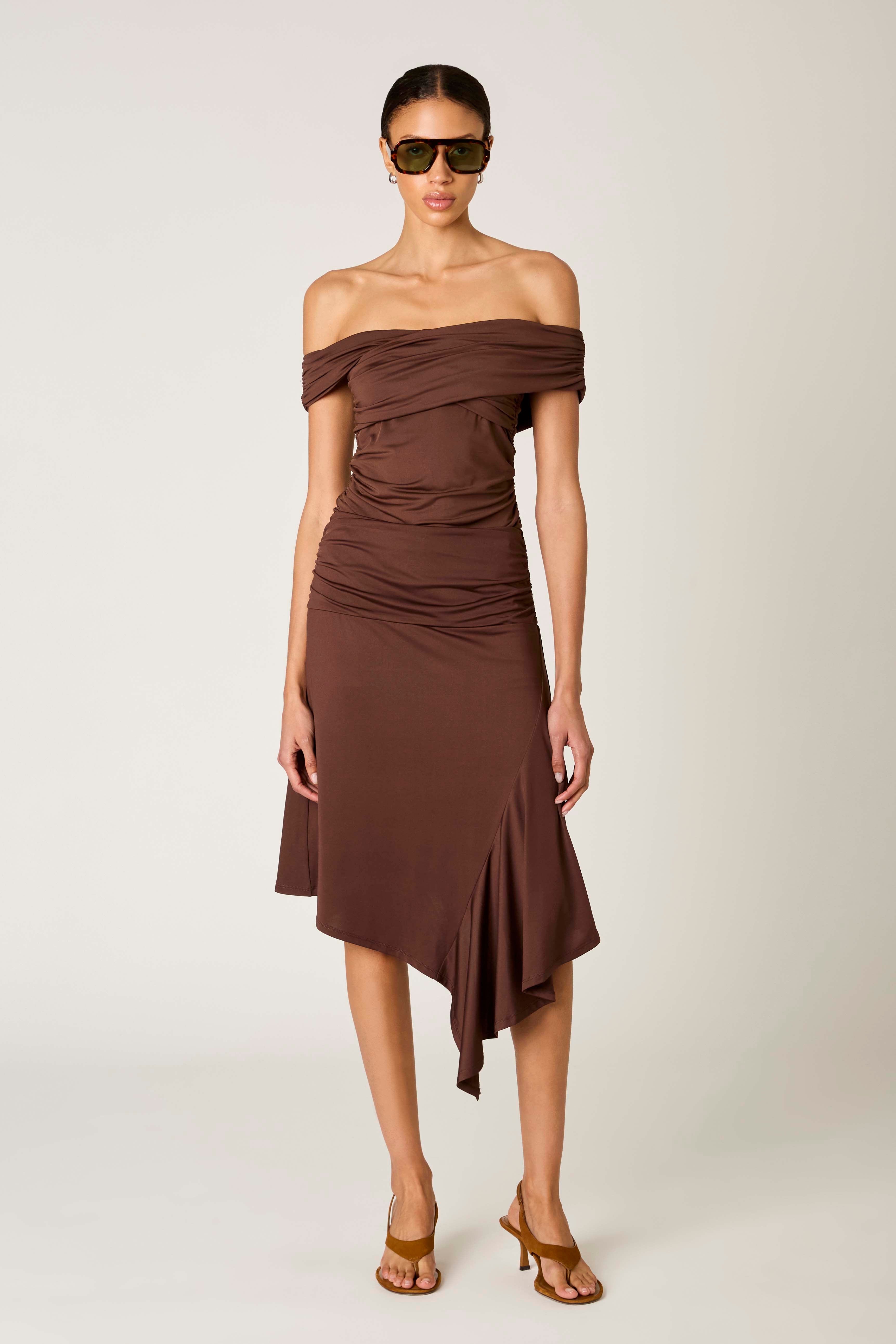 Vine Skirt in chocolate front view