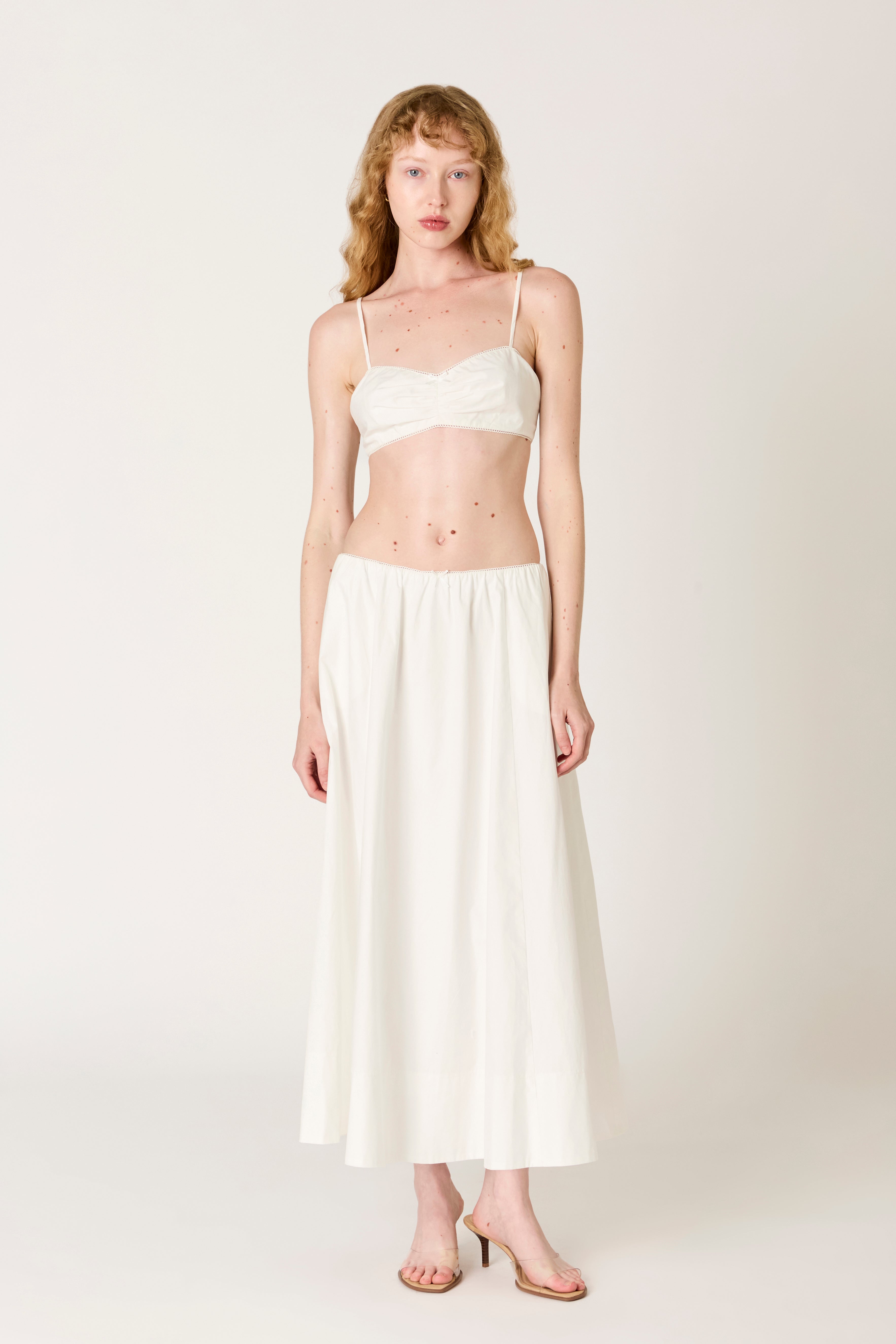 Noche Skirt in white front view